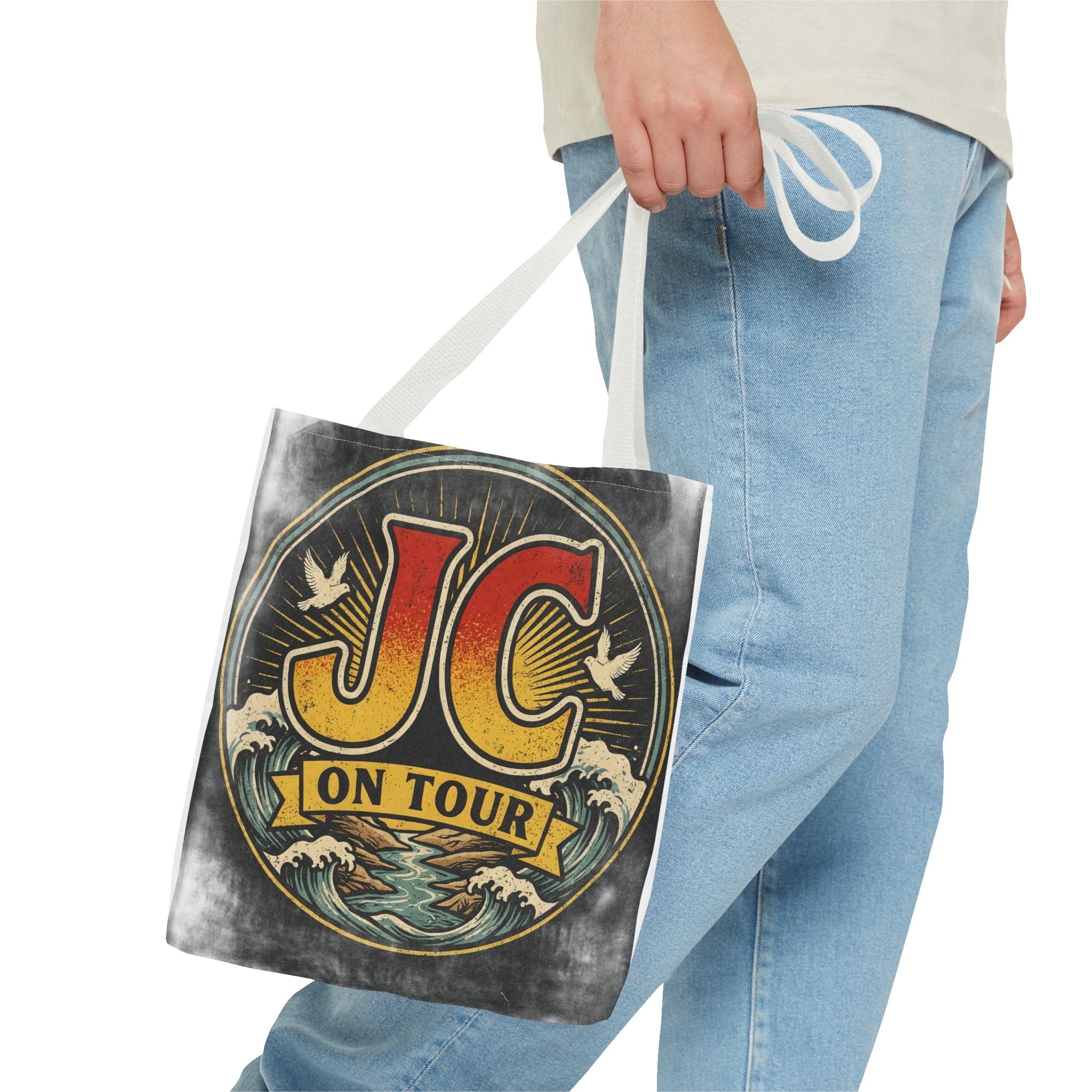 JC On Tour Vintage Graphic Tote Bag