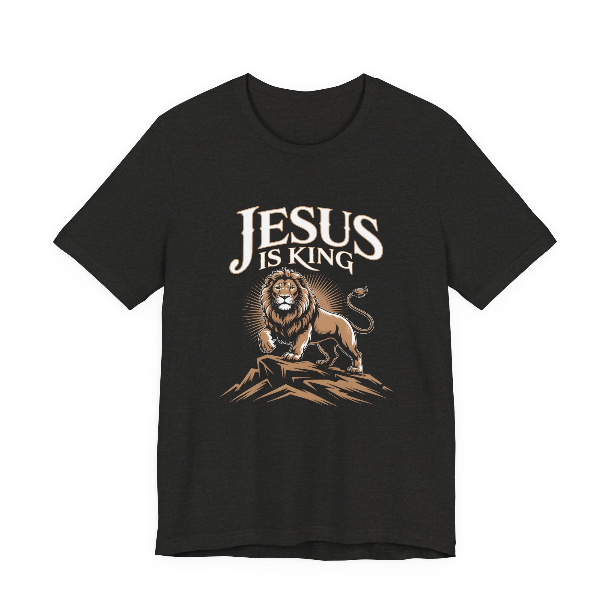 Jesus Lion Graphic T-Shirt — Faith-Based Christian Tee