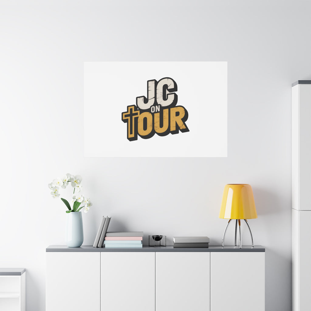 JC on Tour Matte Canvas Wall Art – Christian Faith-Inspired Stretched Canvas