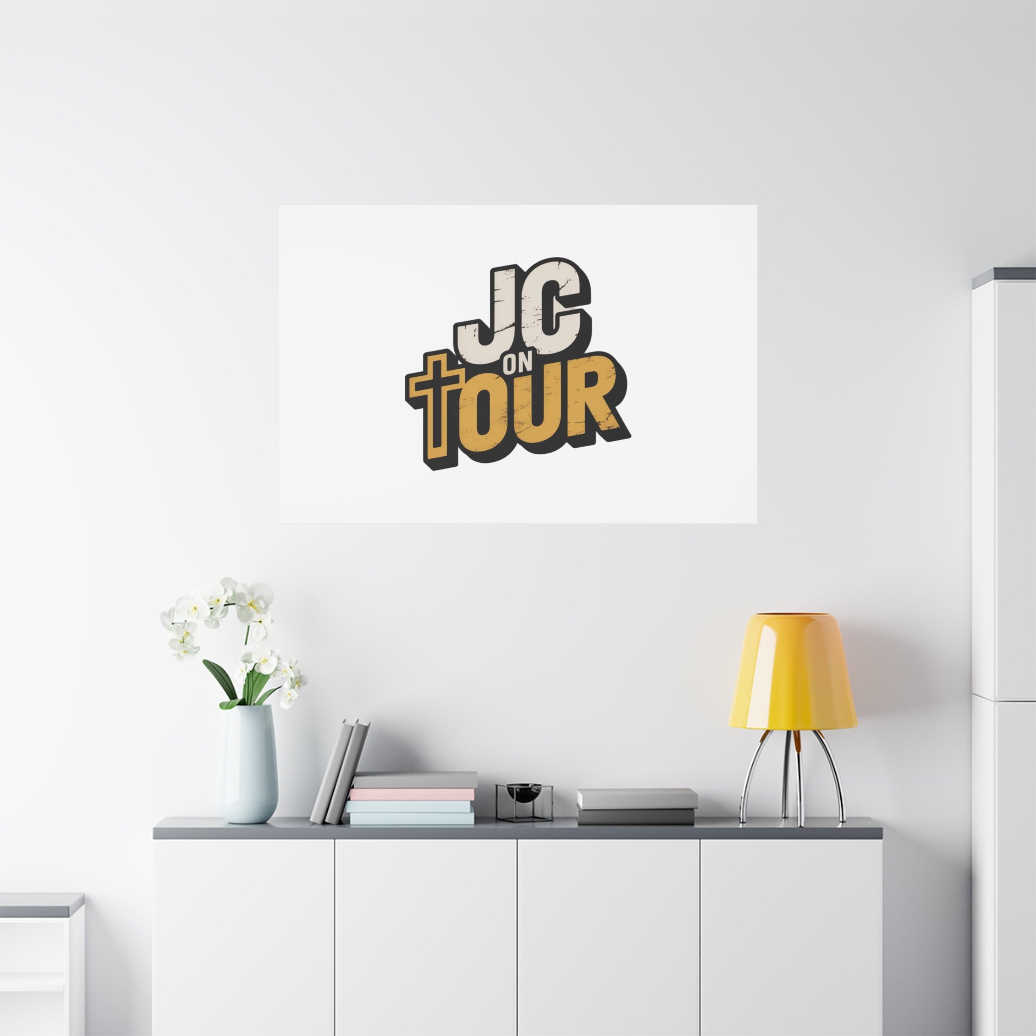 JC on Tour Matte Canvas Wall Art – Christian Faith-Inspired Stretched Canvas