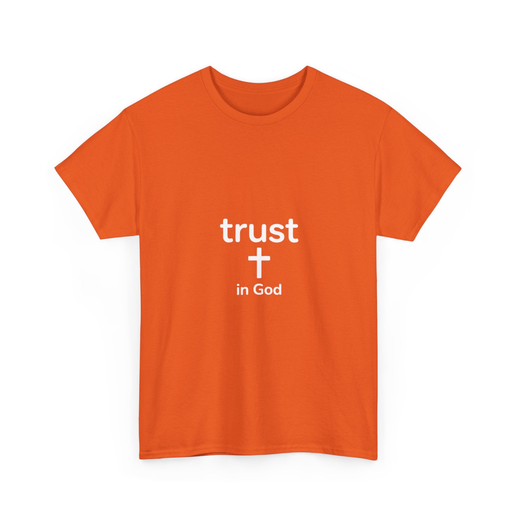 Trust in God Minimalist Cross Tee — Christian Faith T-Shirt