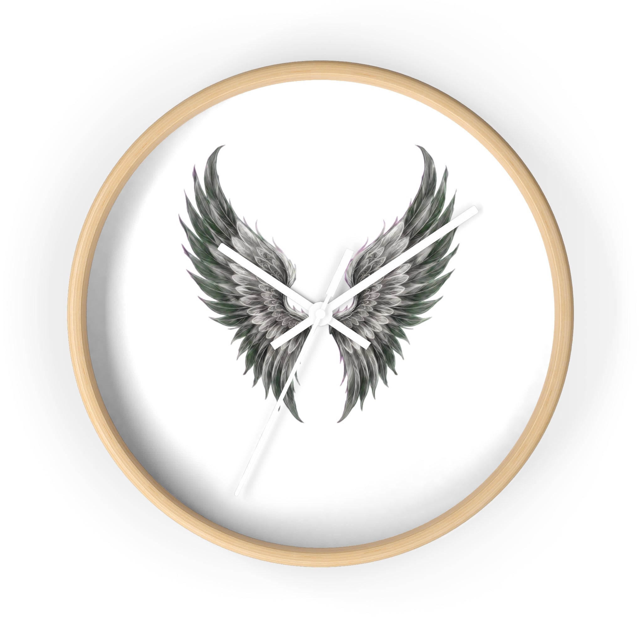 Angel Wings Wall Clock — Minimal Feathered Wing Timepiece