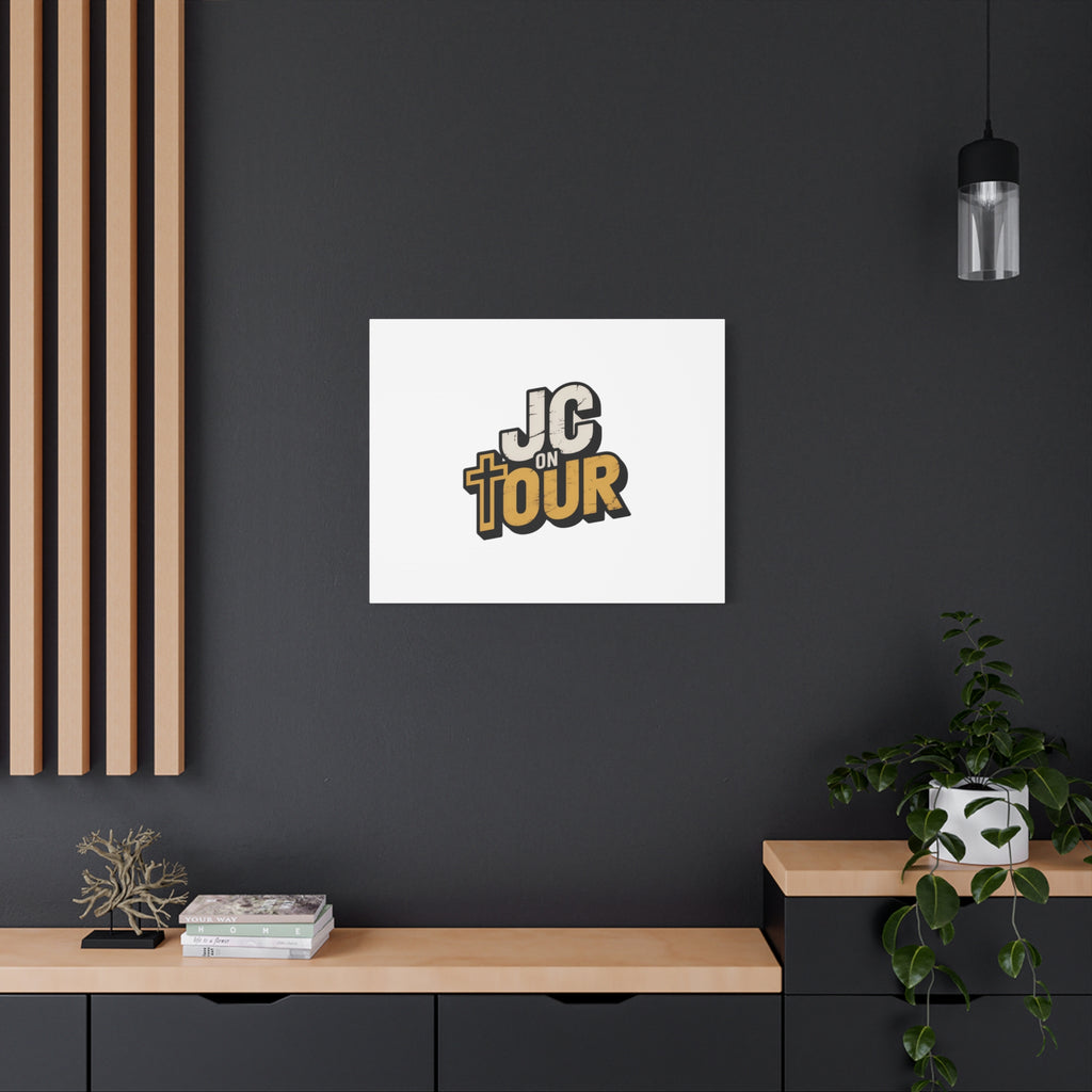 JC on Tour Matte Canvas Wall Art – Christian Faith-Inspired Stretched Canvas