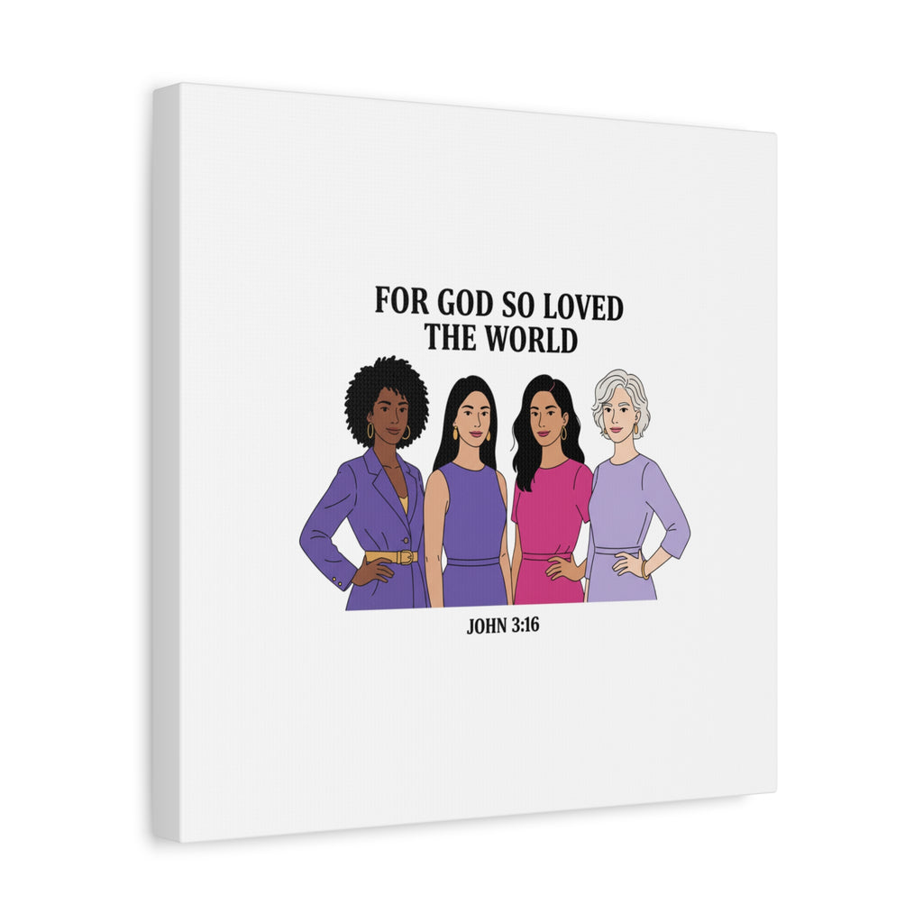 Feminist 'For God So Loved the World' Canvas