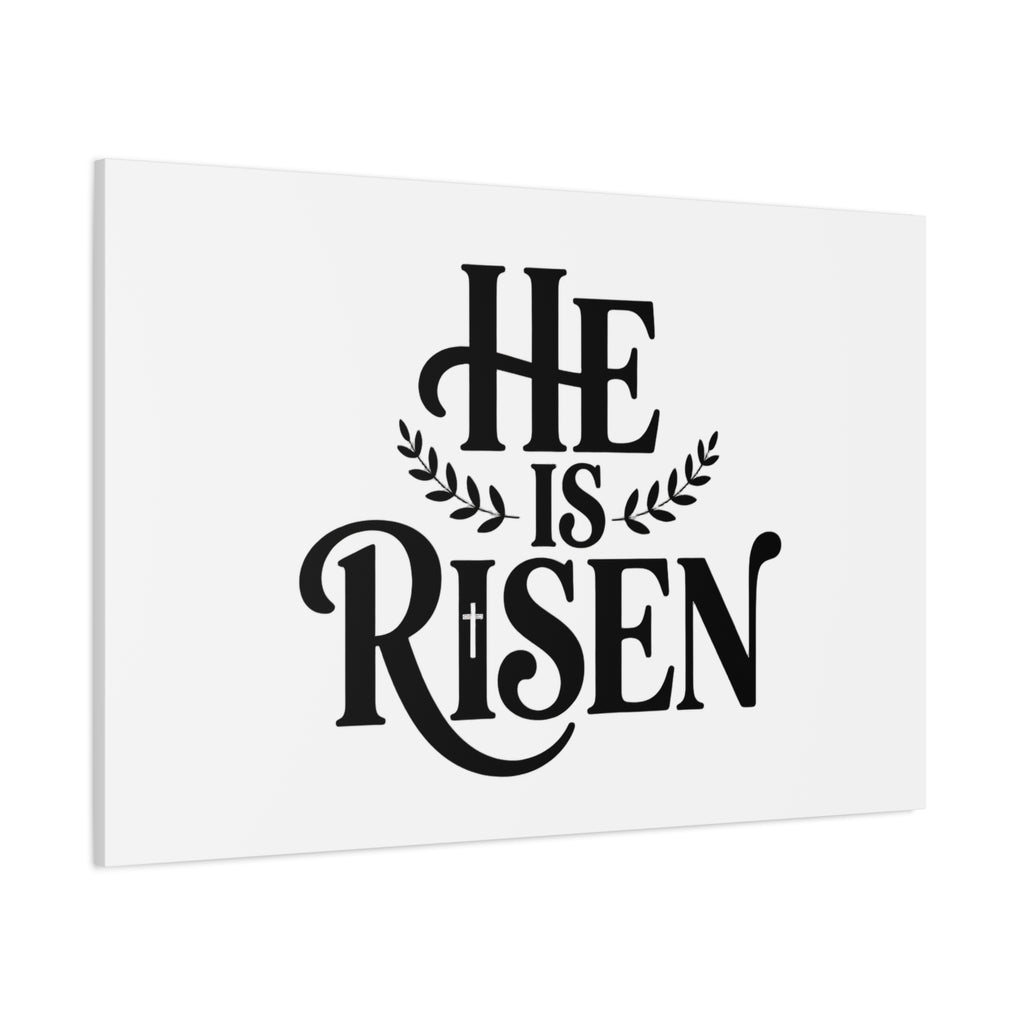He Is Risen Canvas Print — Christian Easter Wall Art, Matte Stretched Canvas