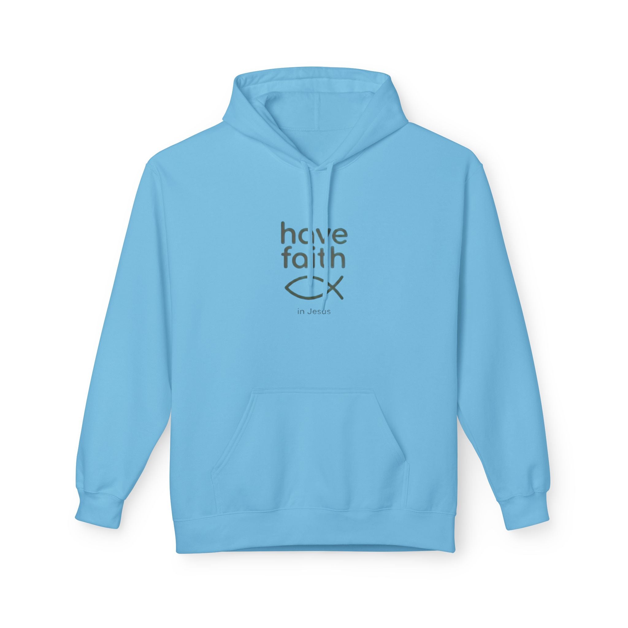 Have Faith Christian Hoodie — Minimal Christian Fish Symbol Pullover