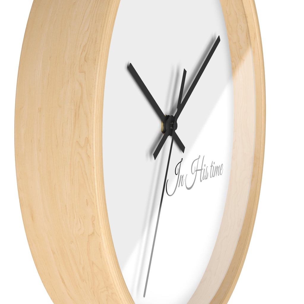 In His Time Wall Clock — Minimalist Bible Scripture Clock