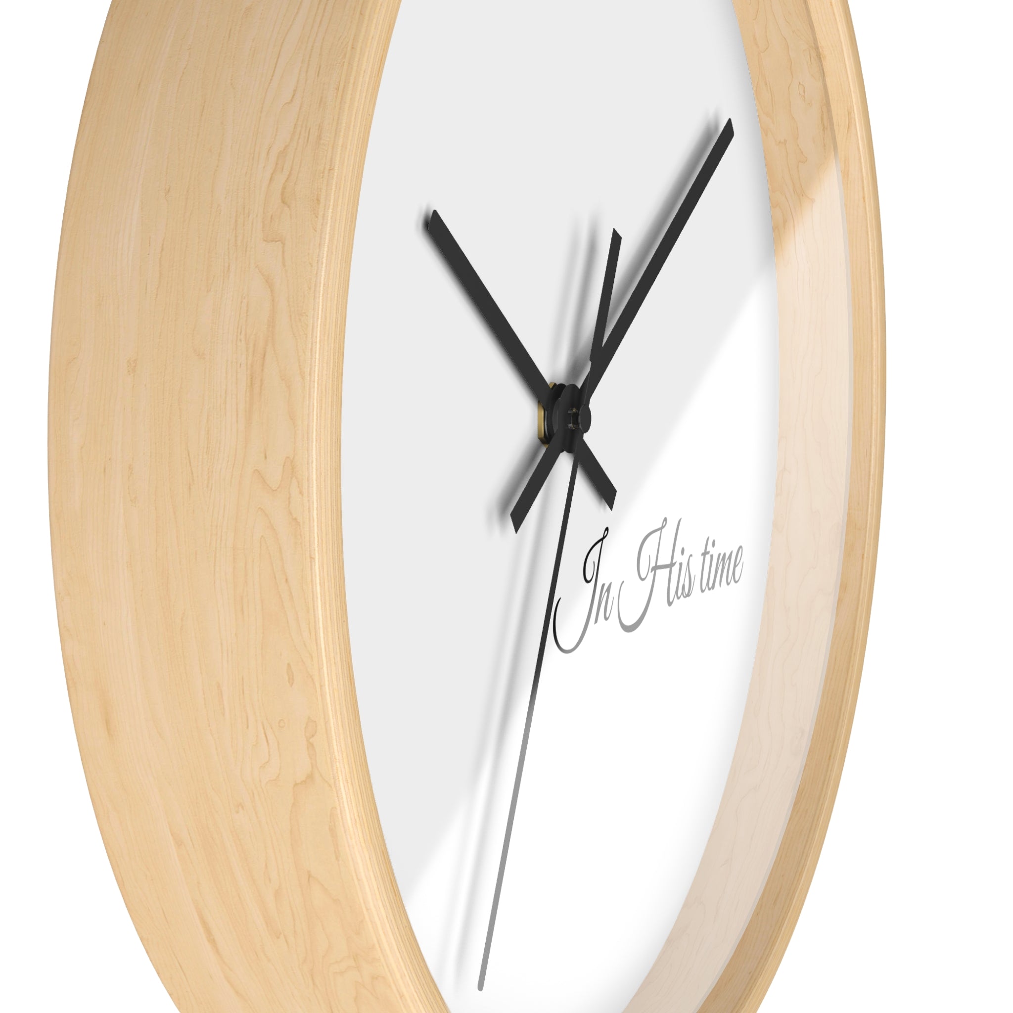 In His Time Wall Clock — Minimalist Bible Scripture Clock