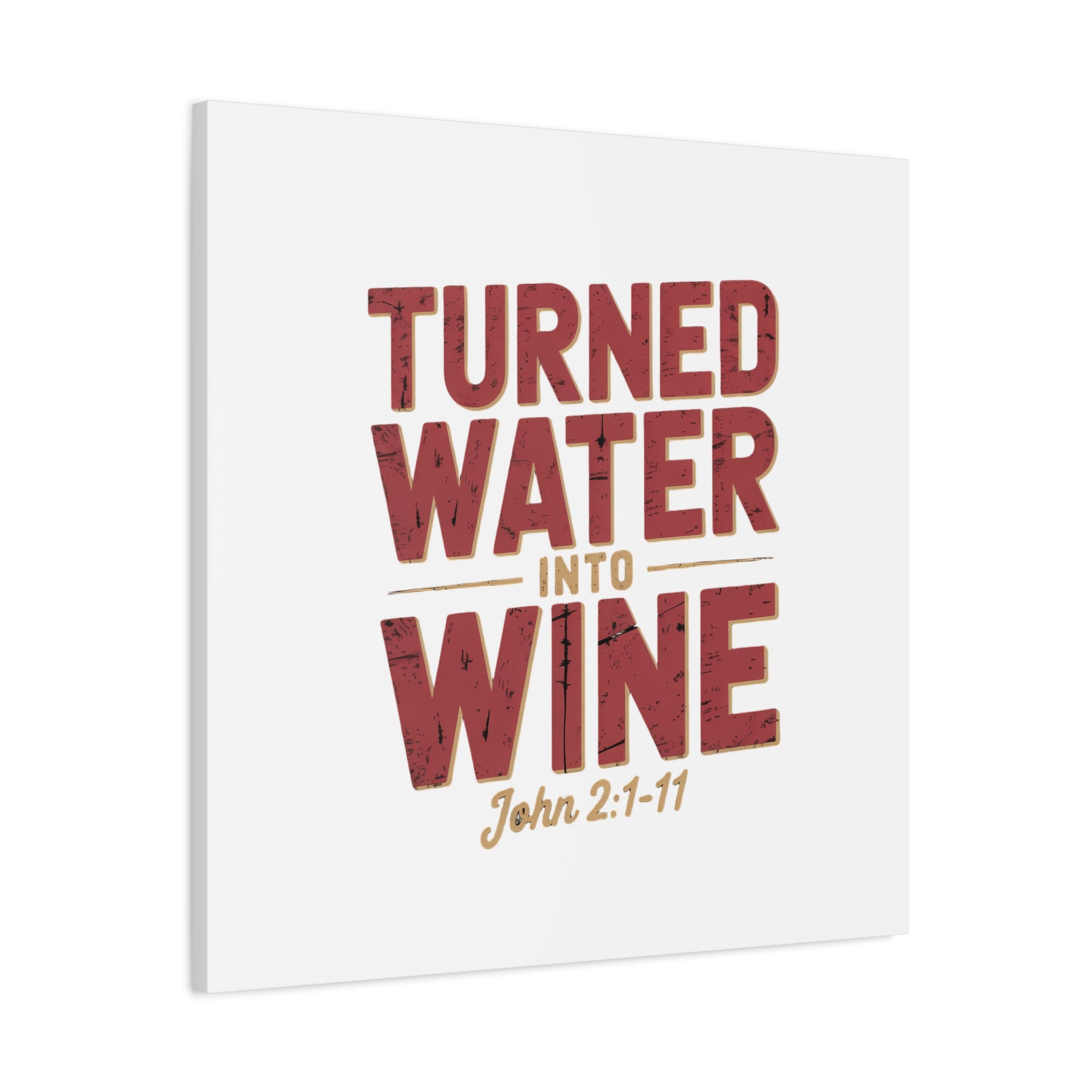 He Turned Water Into Wine — Christian Canvas Wall Art (Matte Stretched)