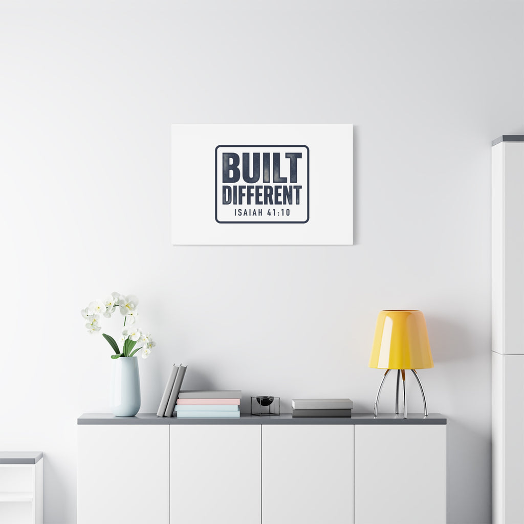 Built Different Isaiah 41:10 Canvas Wall Art