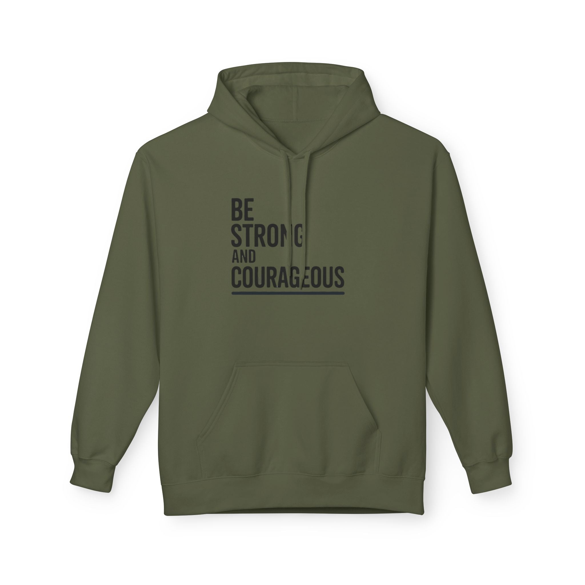 Faith Over Fear Hoodie — Be Strong and Courageous Christian Inspirational Sweatshirt