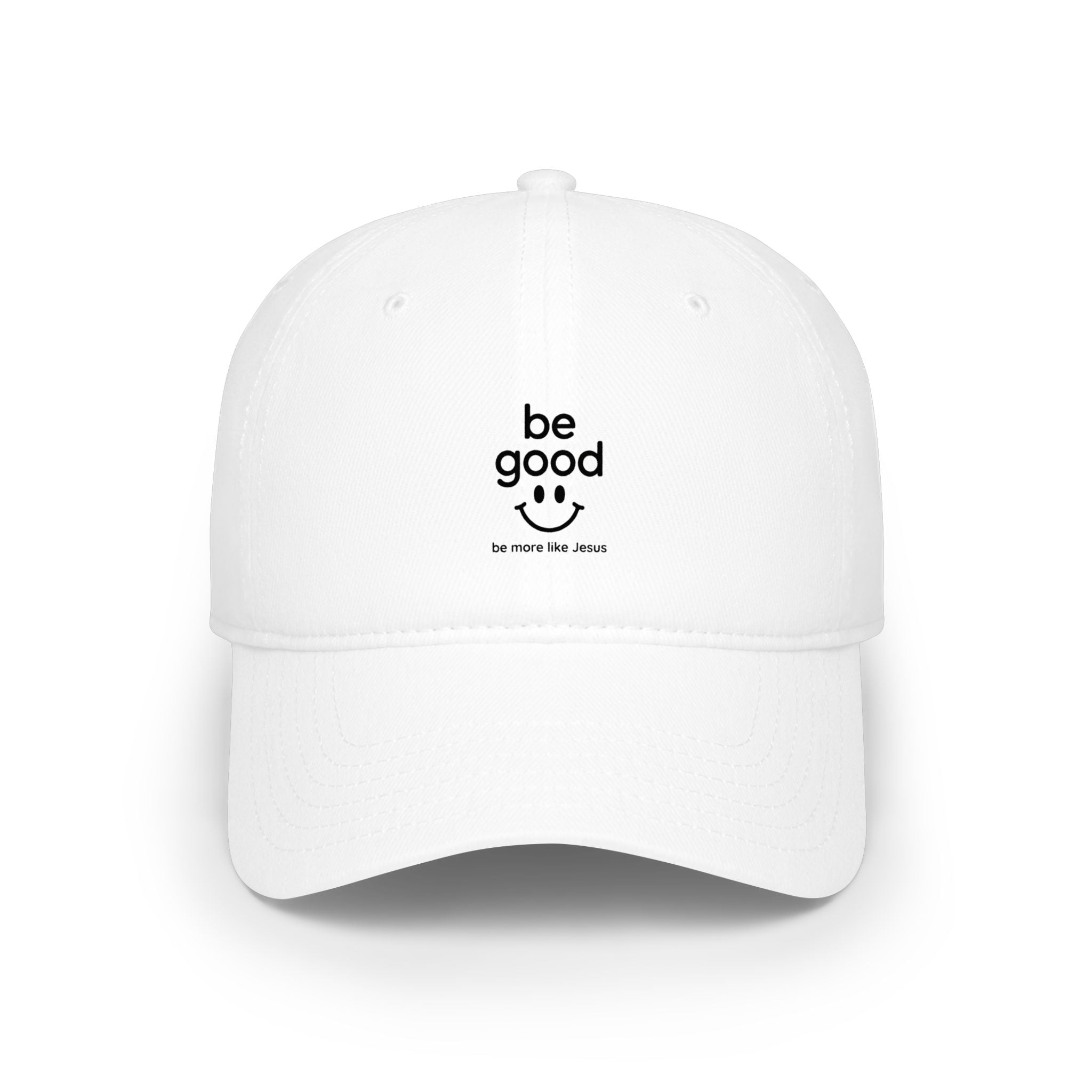 Be Good Smiley Low Profile Baseball Cap — Positive Message Hat