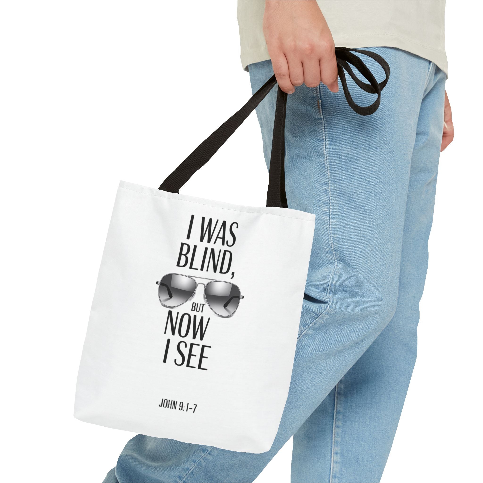 Tote Bag — “I Was Blind But Now I See” Sunglasses Design