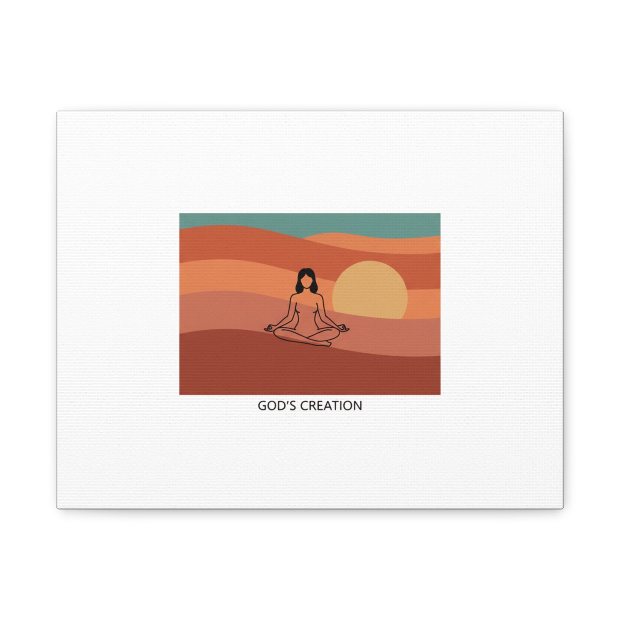 God´s Creation Sunset Minimalist Mesa Canvas | Southwestern Art Print