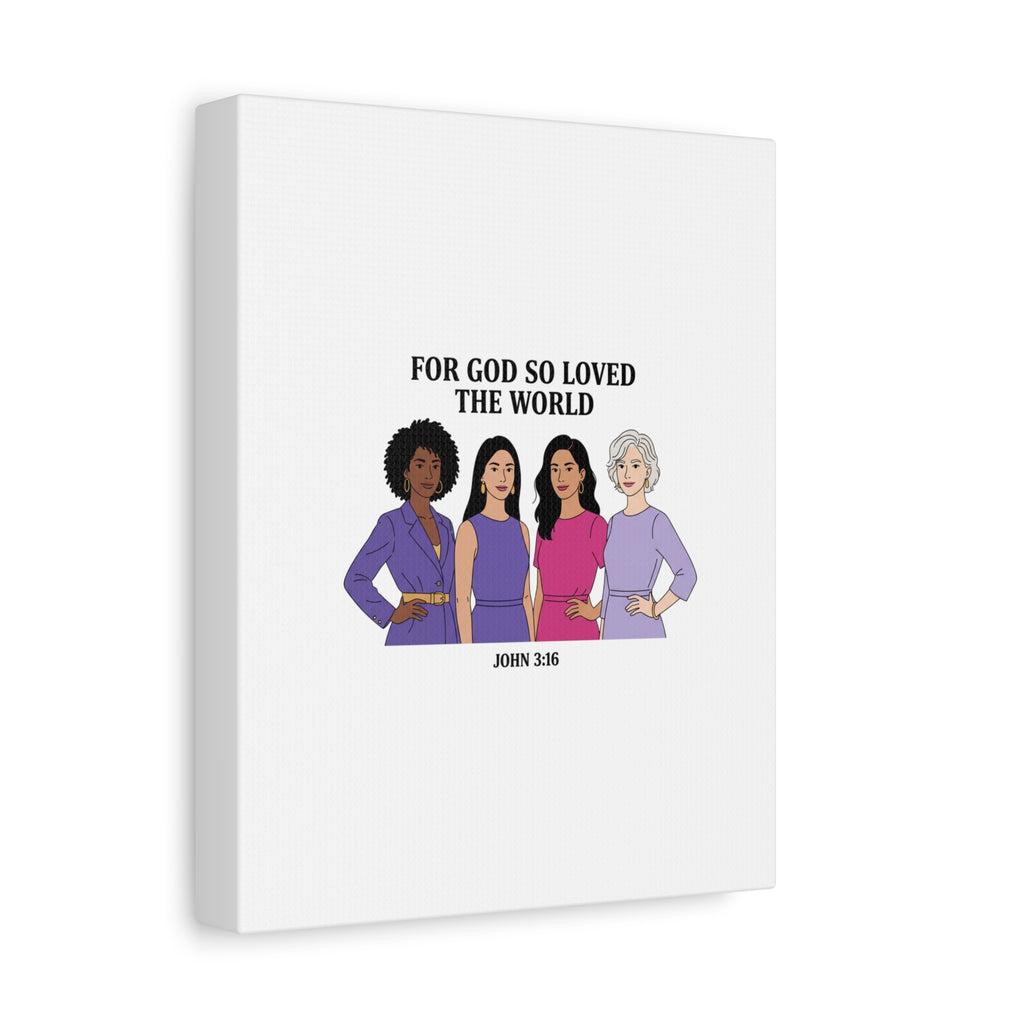 Feminist 'For God So Loved the World' Canvas