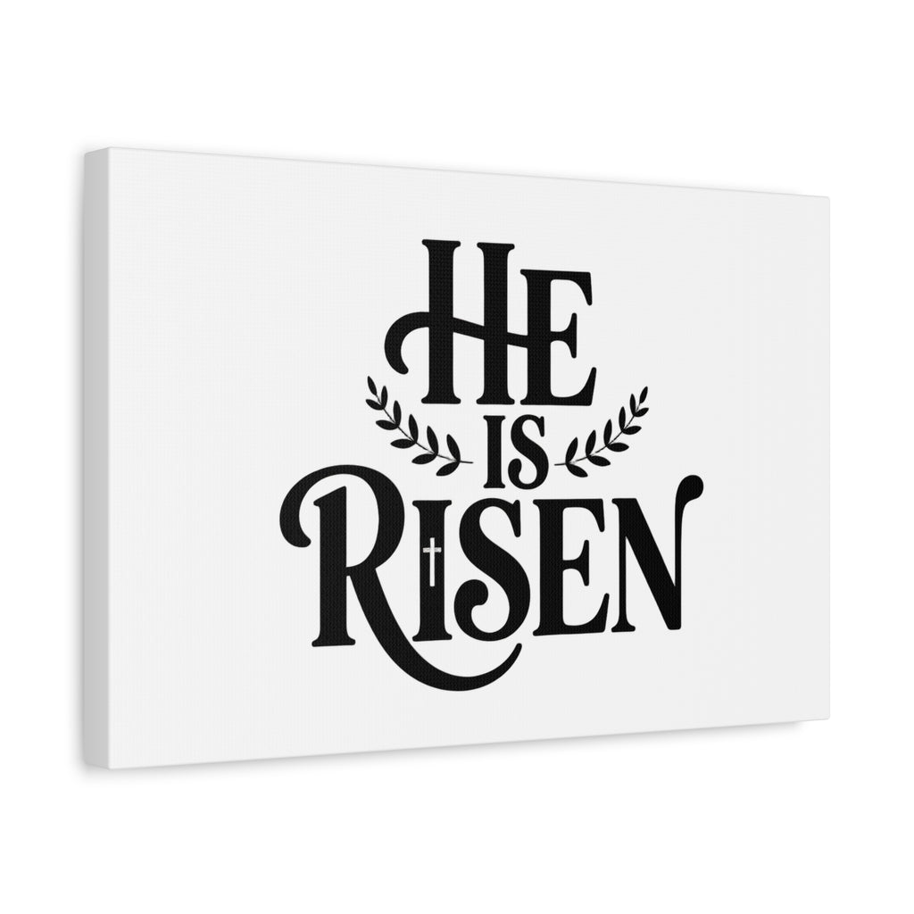 He Is Risen Canvas Print — Christian Easter Wall Art, Matte Stretched Canvas