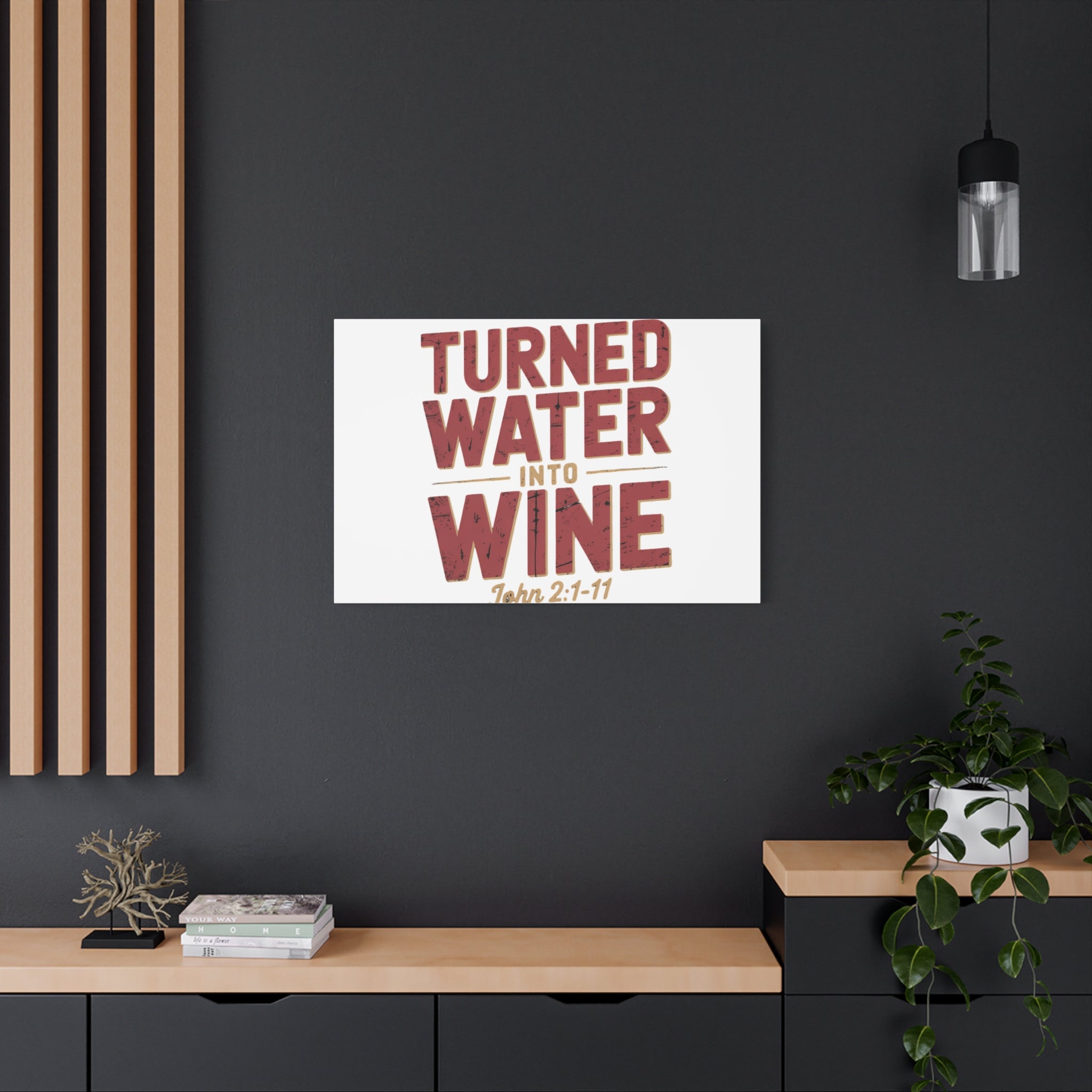 Copy of He Turned Water Into Wine — Christian Canvas Wall Art (Matte Stretched)