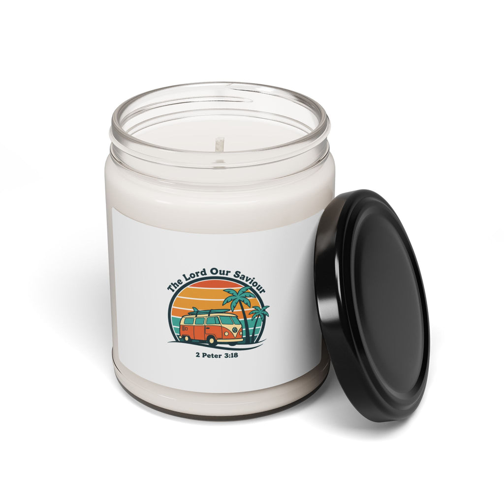 The Lord our Saviour Vintage 70s Sunset Candle | Soy Jar, Retro Surf Palm Golden Hour