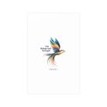 Bird Poster Wall Art — "Our Refuge & Strength" Psalm Quote