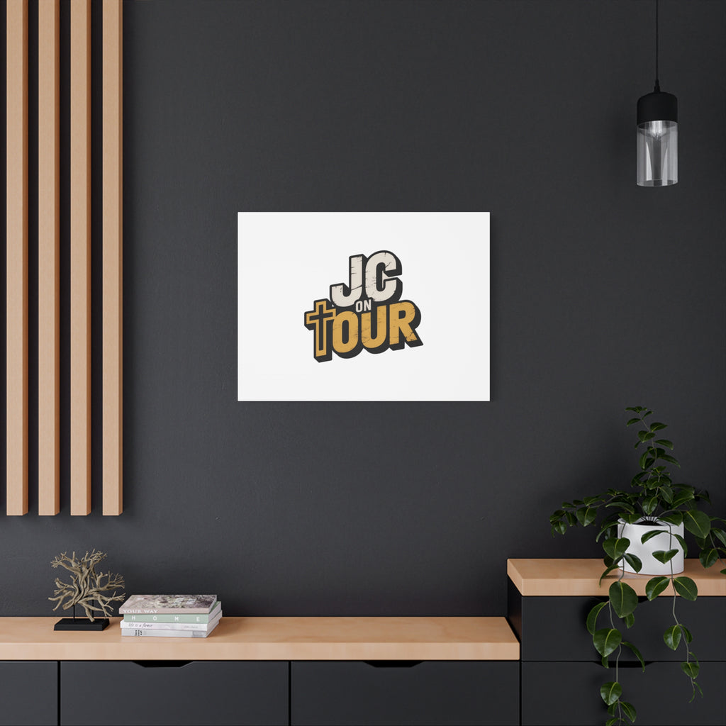 JC on Tour Matte Canvas Wall Art – Christian Faith-Inspired Stretched Canvas