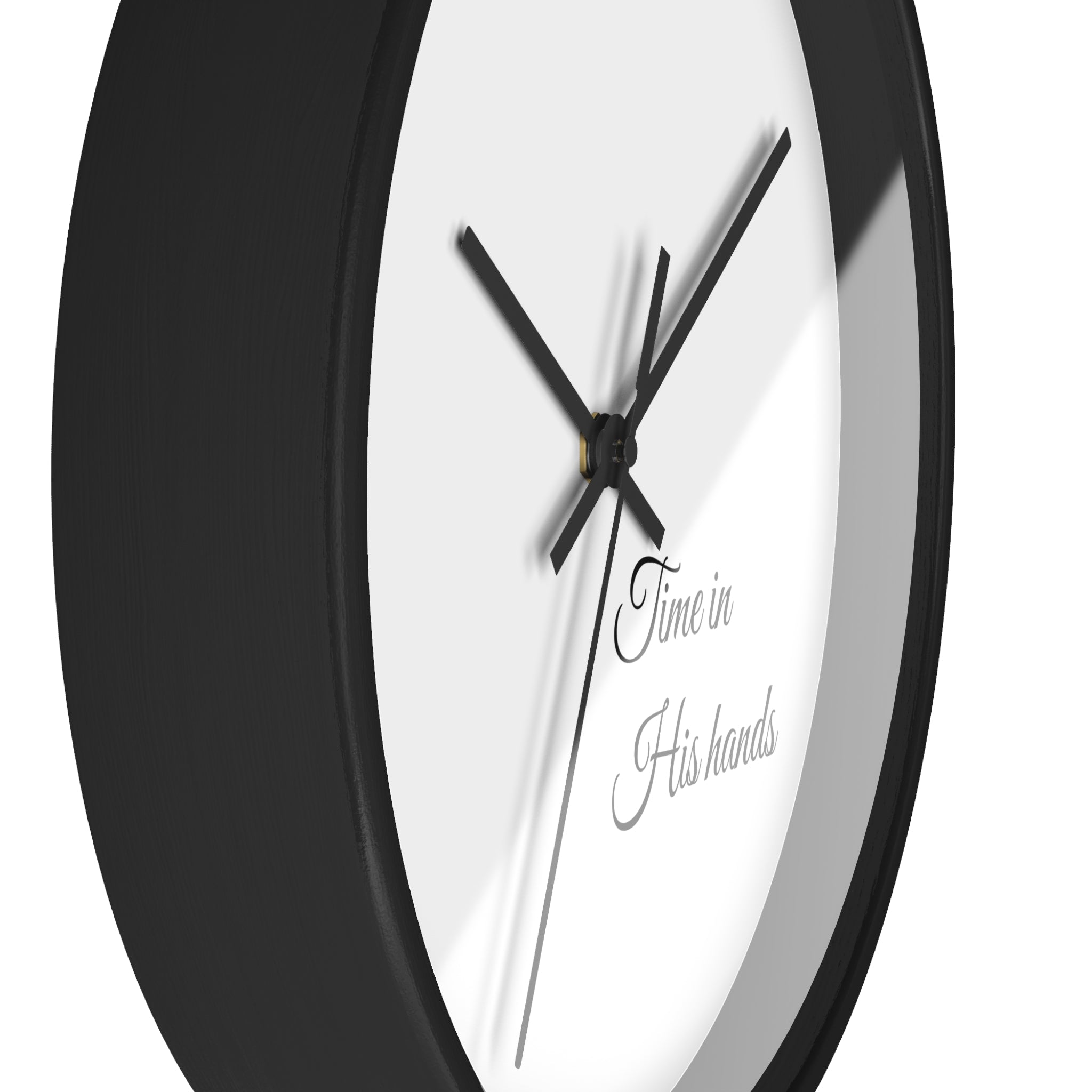 “Time in His hands” Wall Clock — Minimalist Bible Scripture Clock
