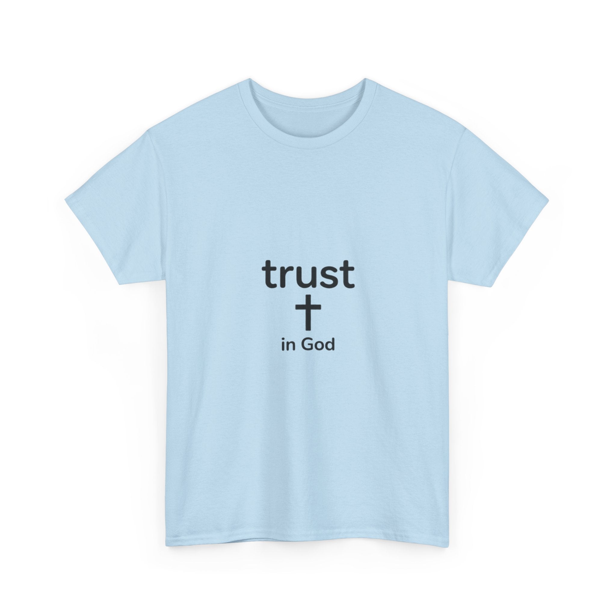 Trust in God Minimalist Cross Tee — Christian Faith T-Shirt