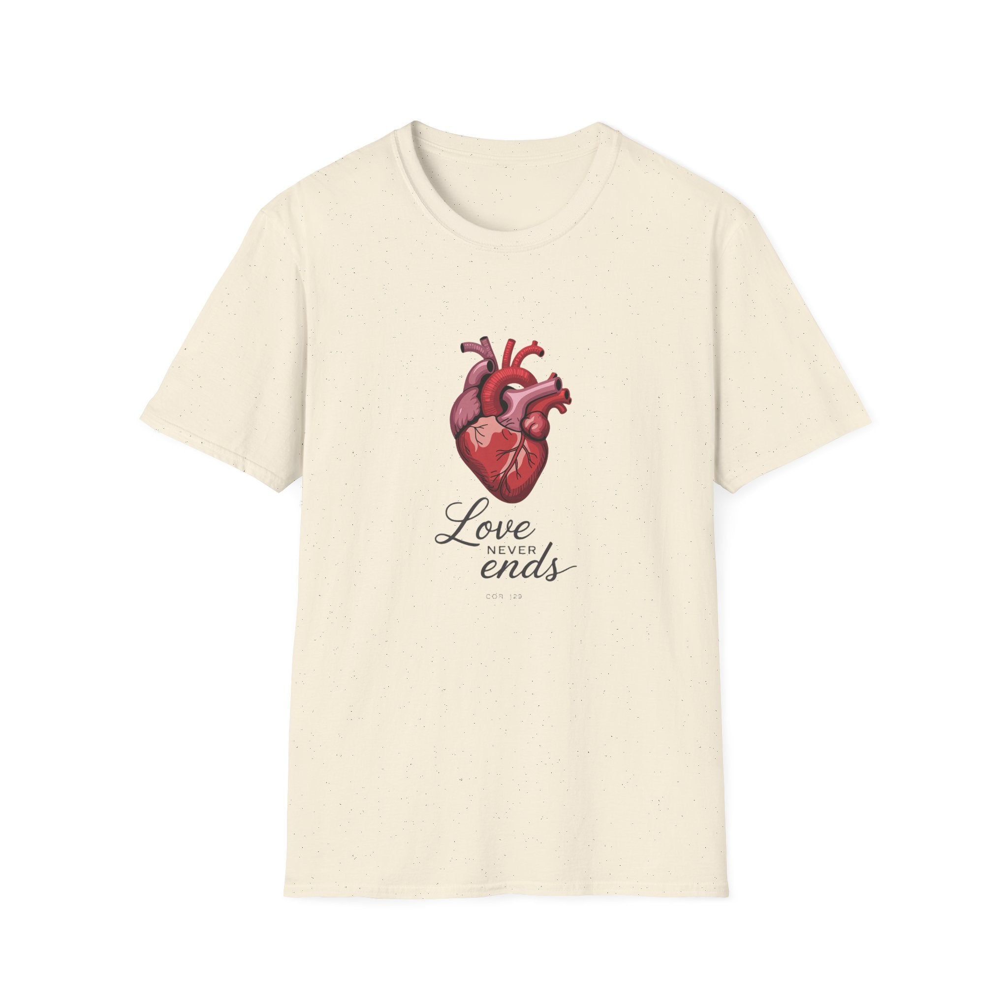 Love Never Ends Christian T-Shirt — Inspirational Scripture Tee