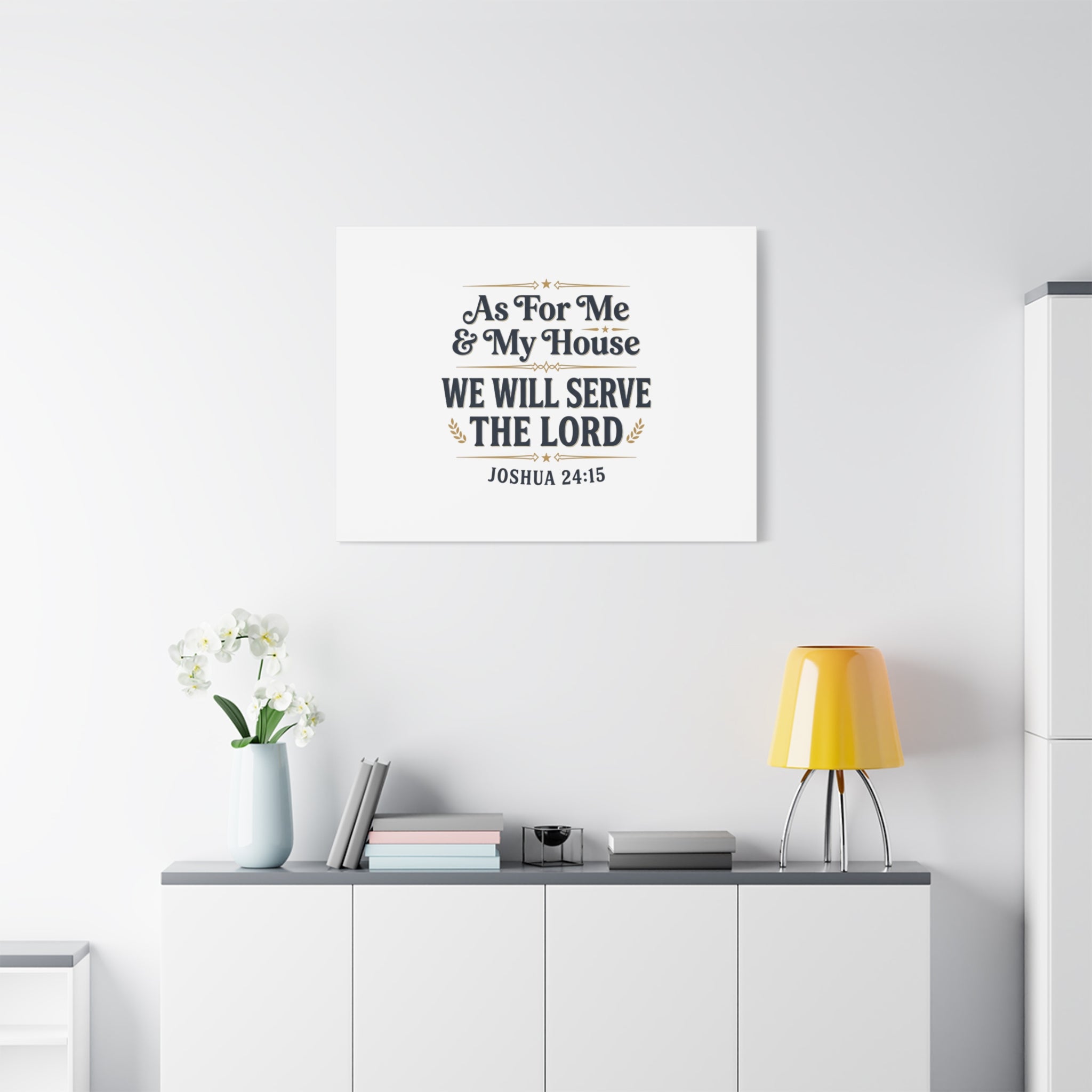 Canvas Wall Art – “As For Me & My House We Will Serve the Lord” (Joshua 24:15)