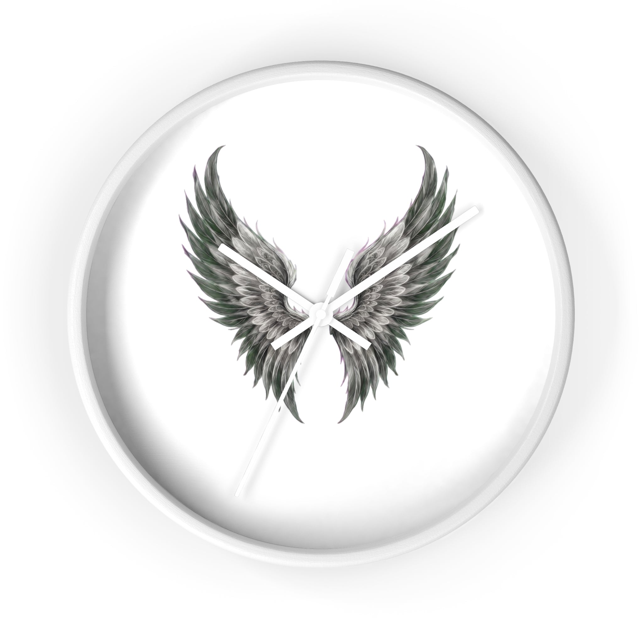 Angel Wings Wall Clock — Minimal Feathered Wing Timepiece