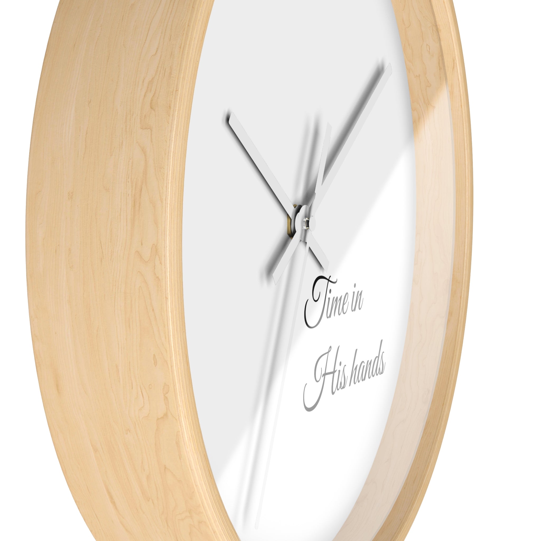 “Time in His hands” Wall Clock — Minimalist Bible Scripture Clock