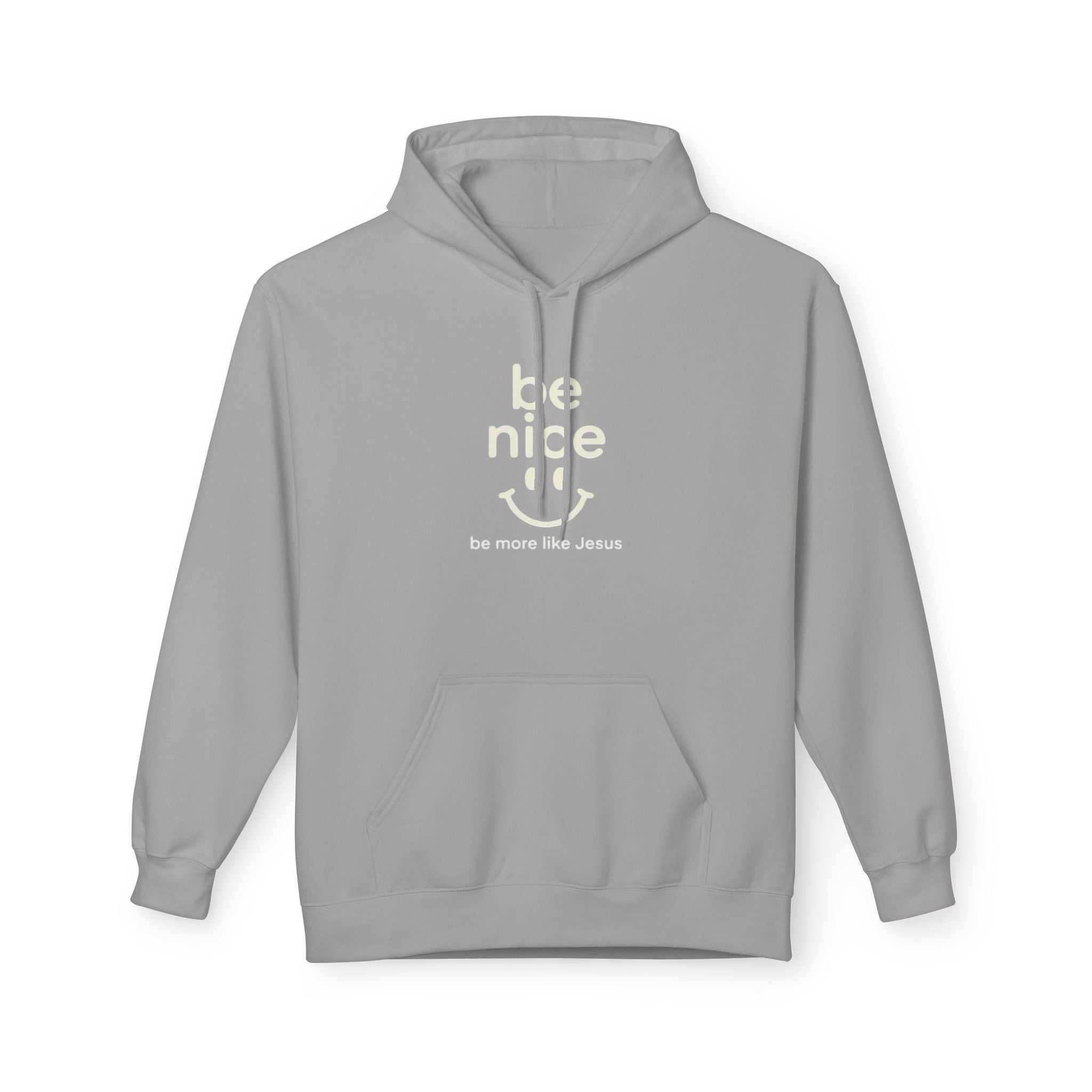 Be Nice Hoodie — Minimal Kindness Graphic Fleece Hoodie