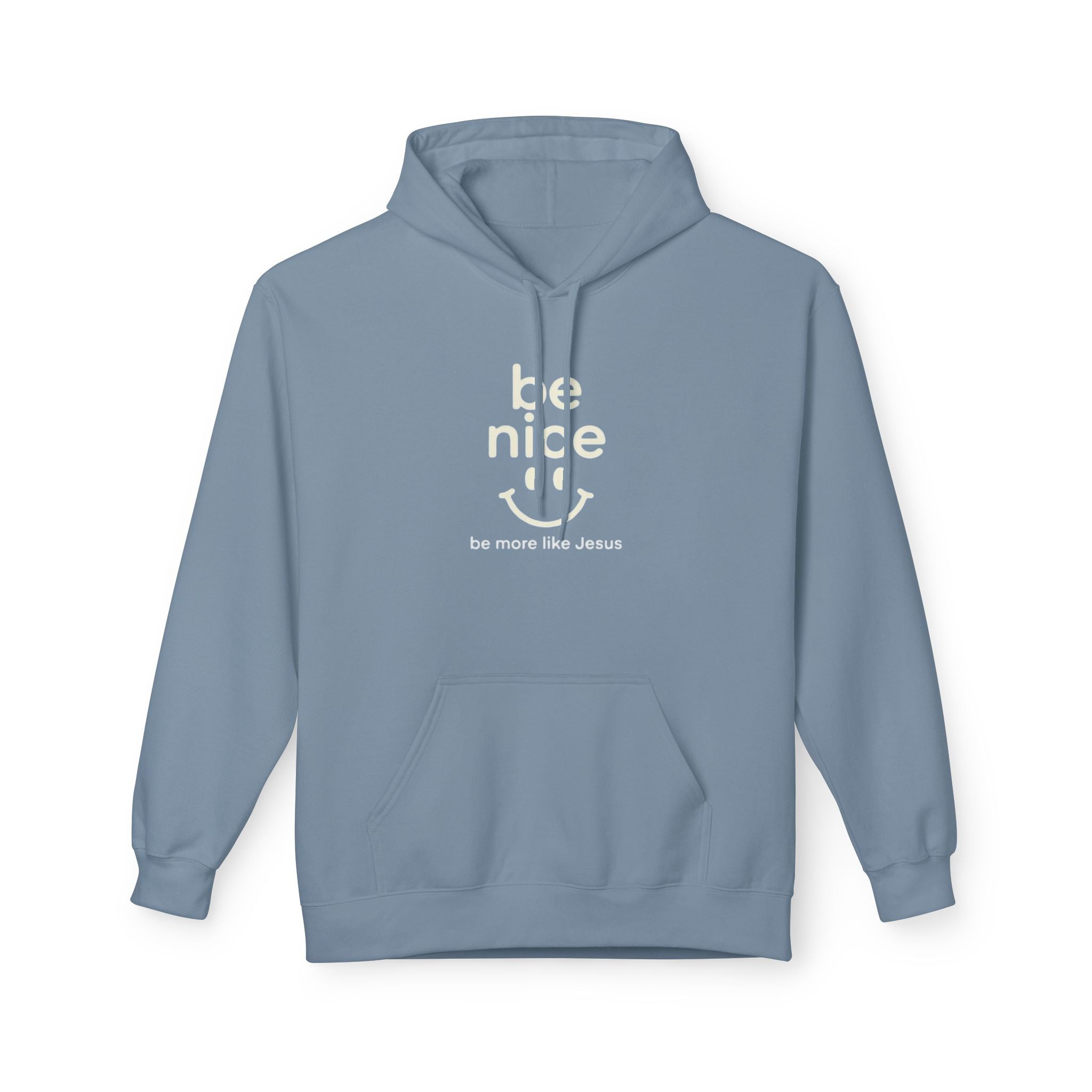 Be Nice Hoodie — Minimal Kindness Graphic Fleece Hoodie