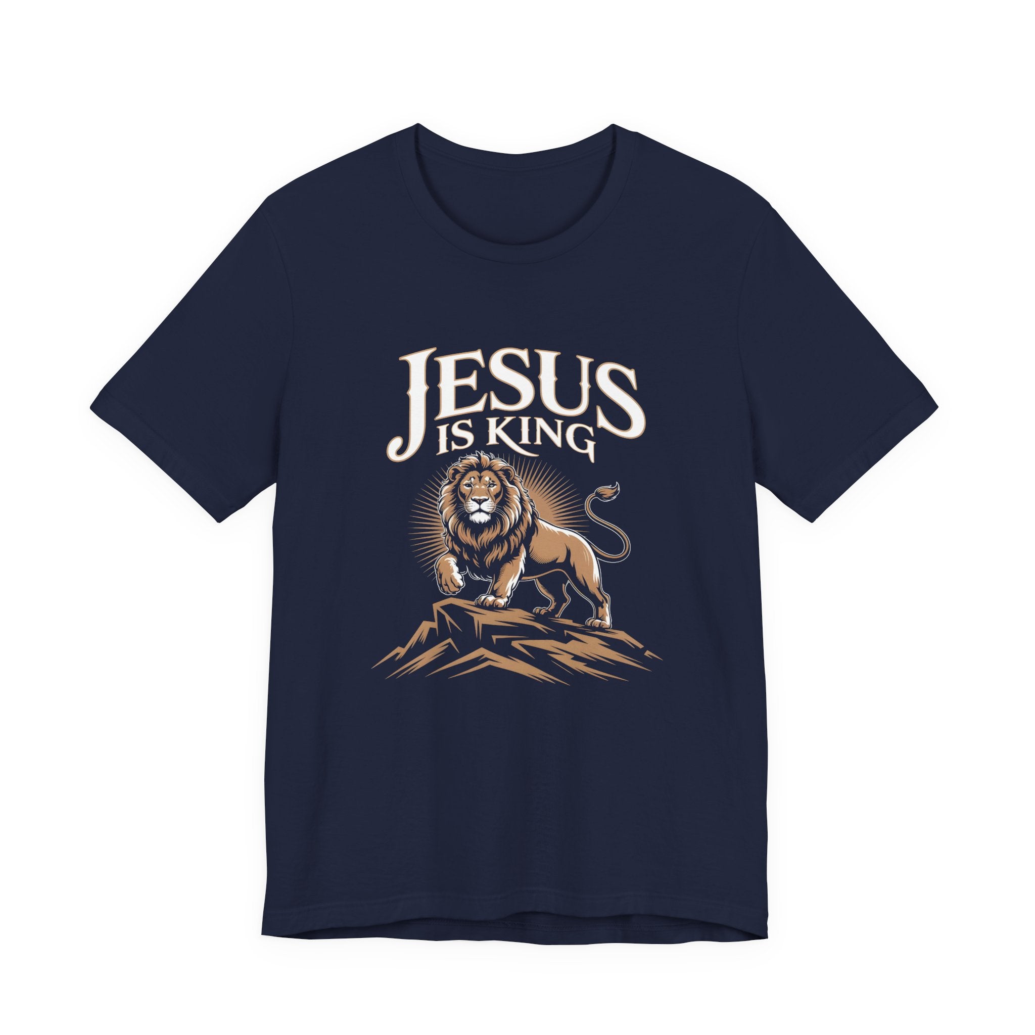 Jesus Lion Graphic T-Shirt — Faith-Based Christian Tee