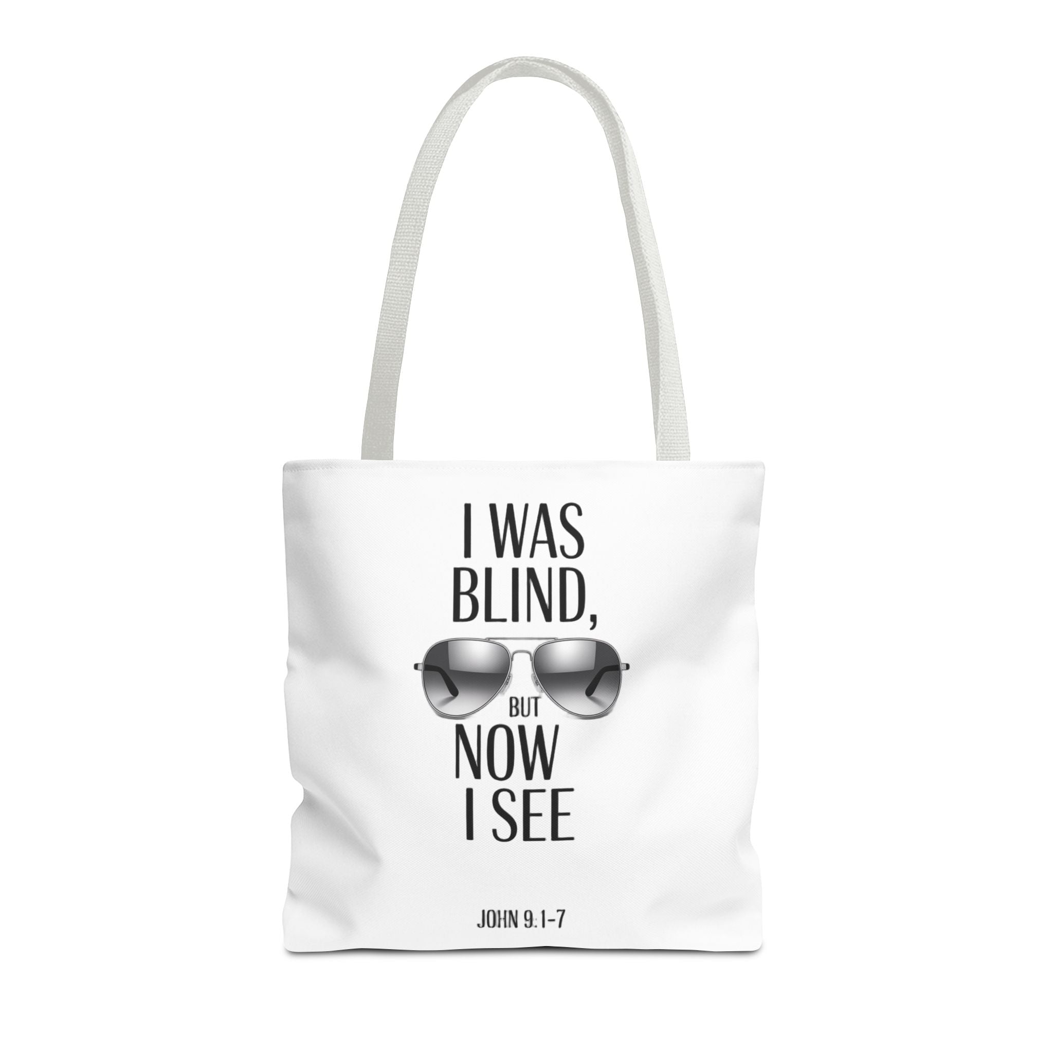 Tote Bag — “I Was Blind But Now I See” Sunglasses Design