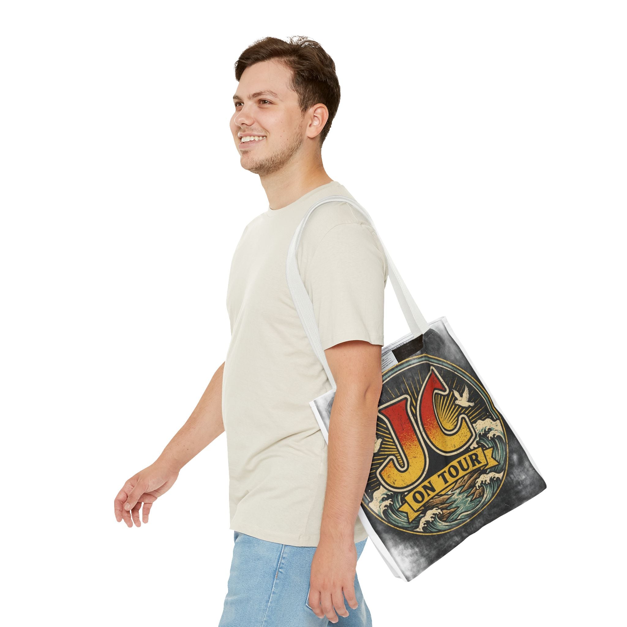 JC On Tour Vintage Graphic Tote Bag