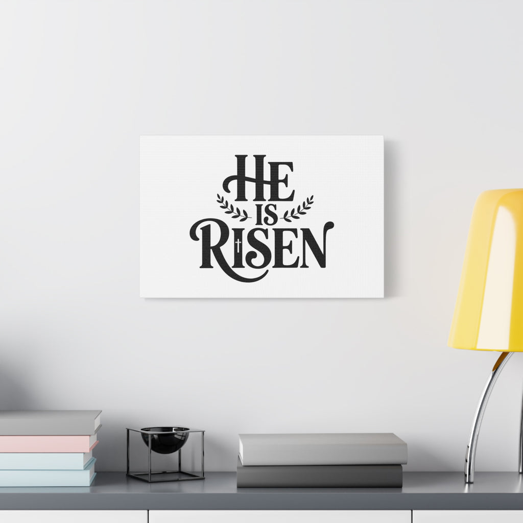 He Is Risen Canvas Print — Christian Easter Wall Art, Matte Stretched Canvas