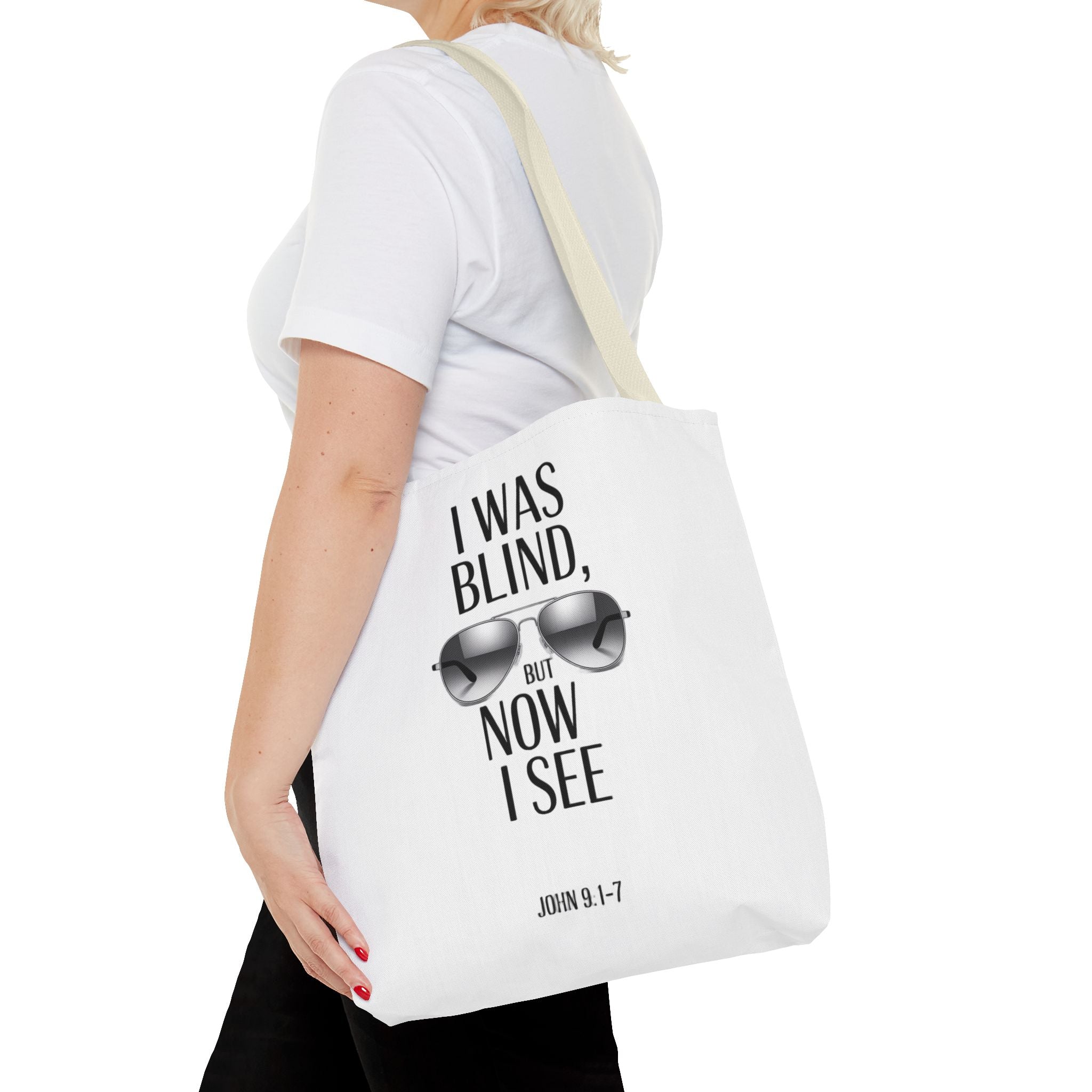Tote Bag — “I Was Blind But Now I See” Sunglasses Design