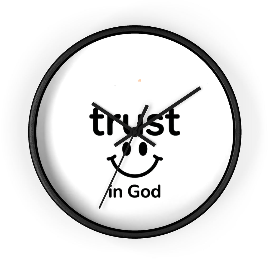 Wall Clock — "Trust in God" Smiley Faith Wall Clock