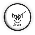 Wall Clock — "Trust in God" Smiley Faith Wall Clock