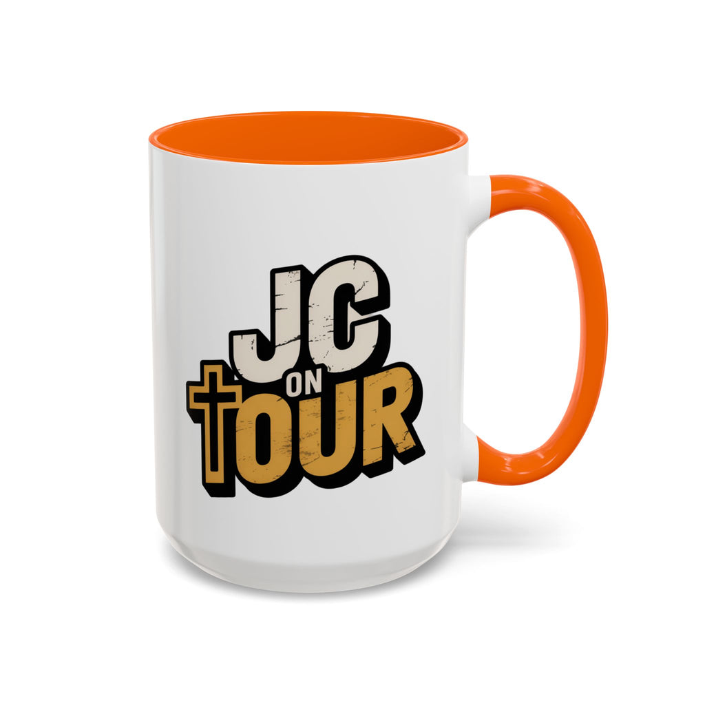 JC on Tour Accent Coffee Mug — Jesus Christ Faith Coffee Cup (11/15oz)