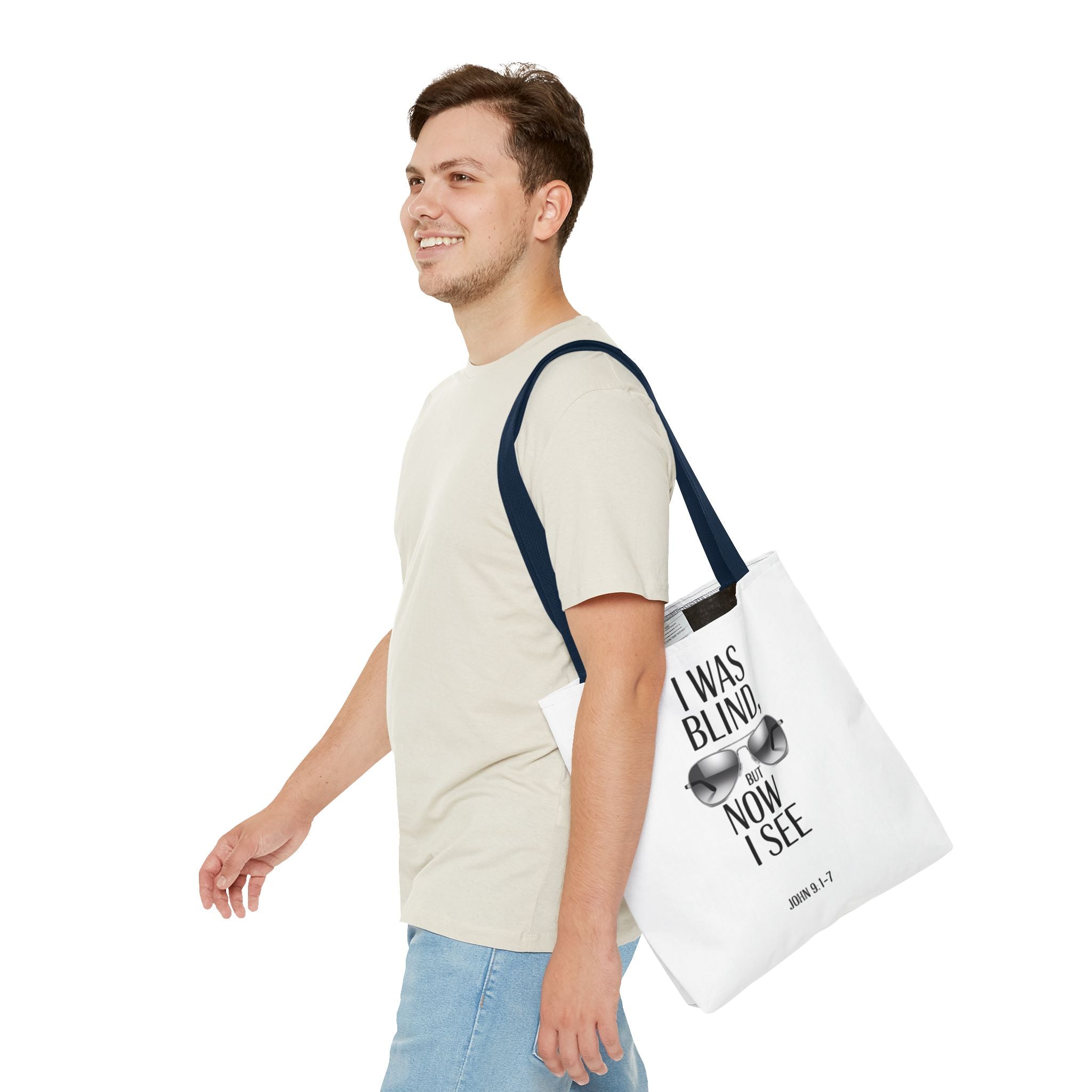 Tote Bag — “I Was Blind But Now I See” Sunglasses Design