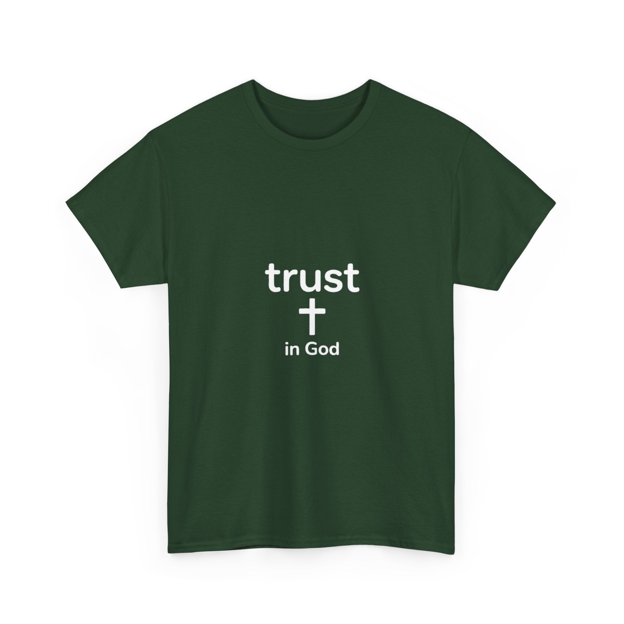 Trust in God Minimalist Cross Tee — Christian Faith T-Shirt