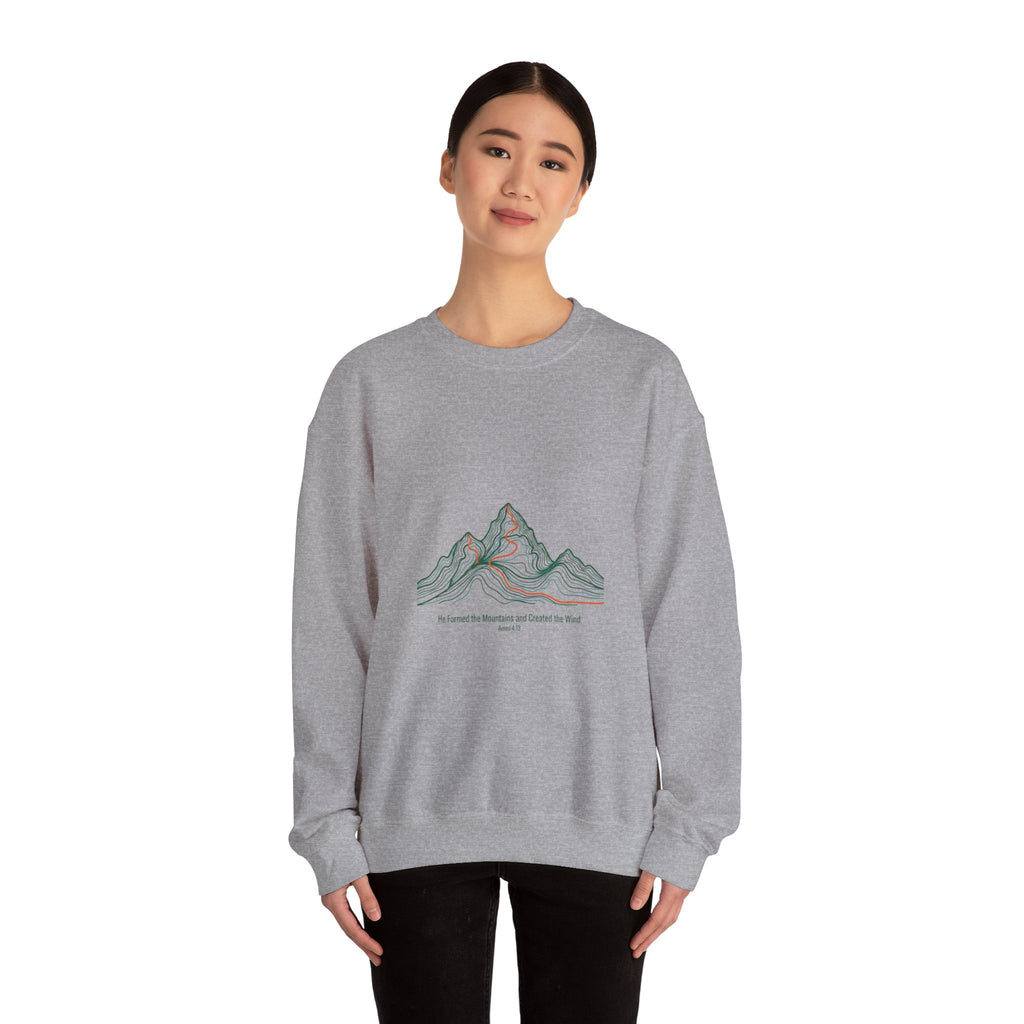 Topographic Contour Mountain Sweatshirt | topographic map print, contour line design