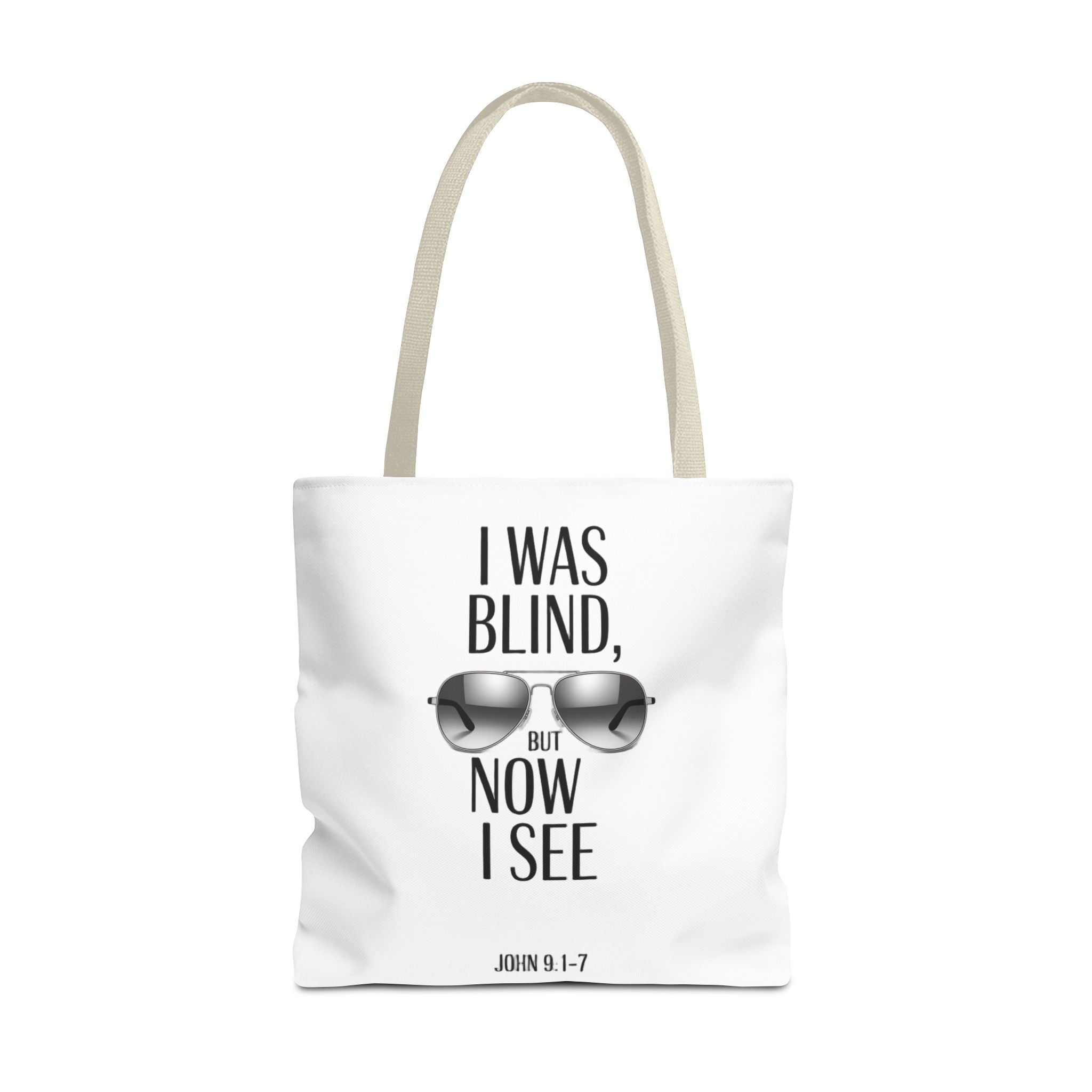 Tote Bag — “I Was Blind But Now I See” Sunglasses Design