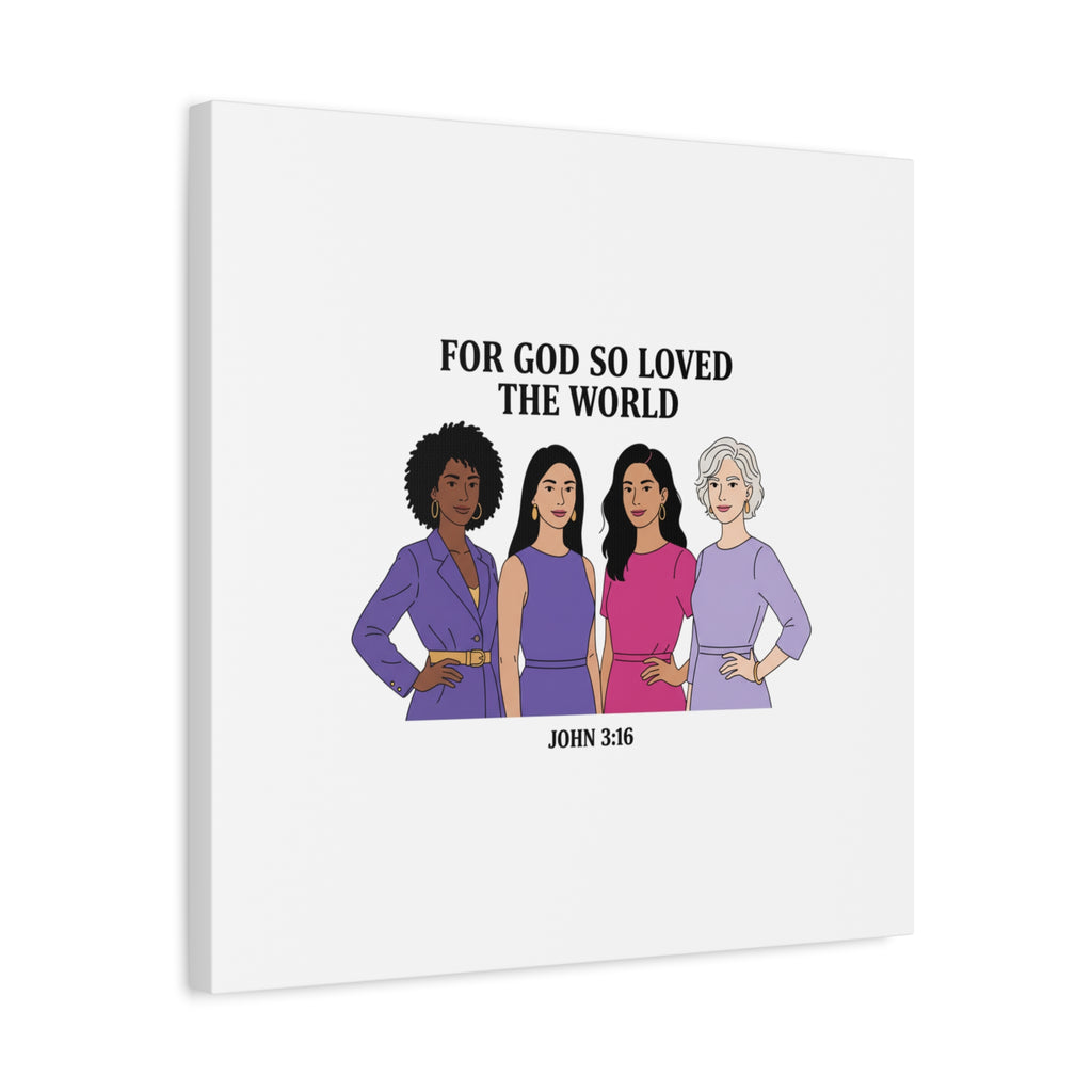 Feminist 'For God So Loved the World' Canvas