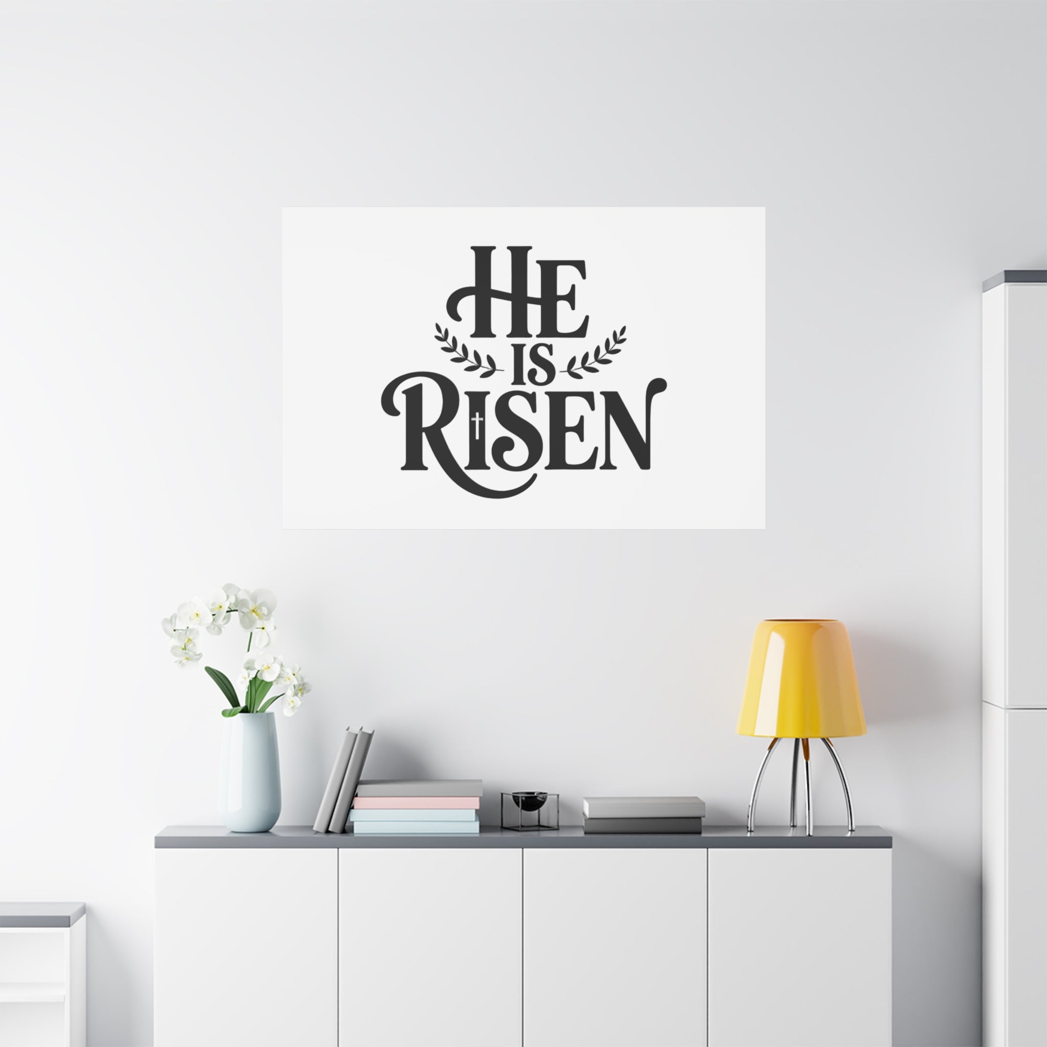 He Is Risen Canvas Print — Christian Easter Wall Art, Matte Stretched Canvas