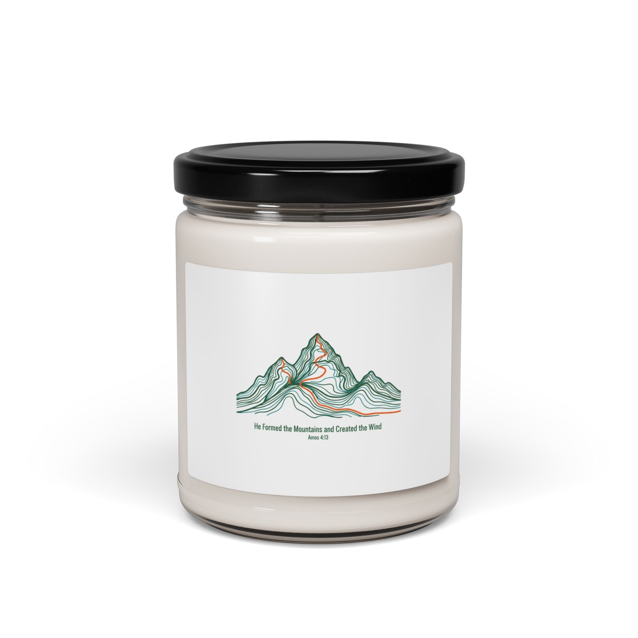 Topo Mountain Contour Candle | Soy Candle, Topographic Map Print