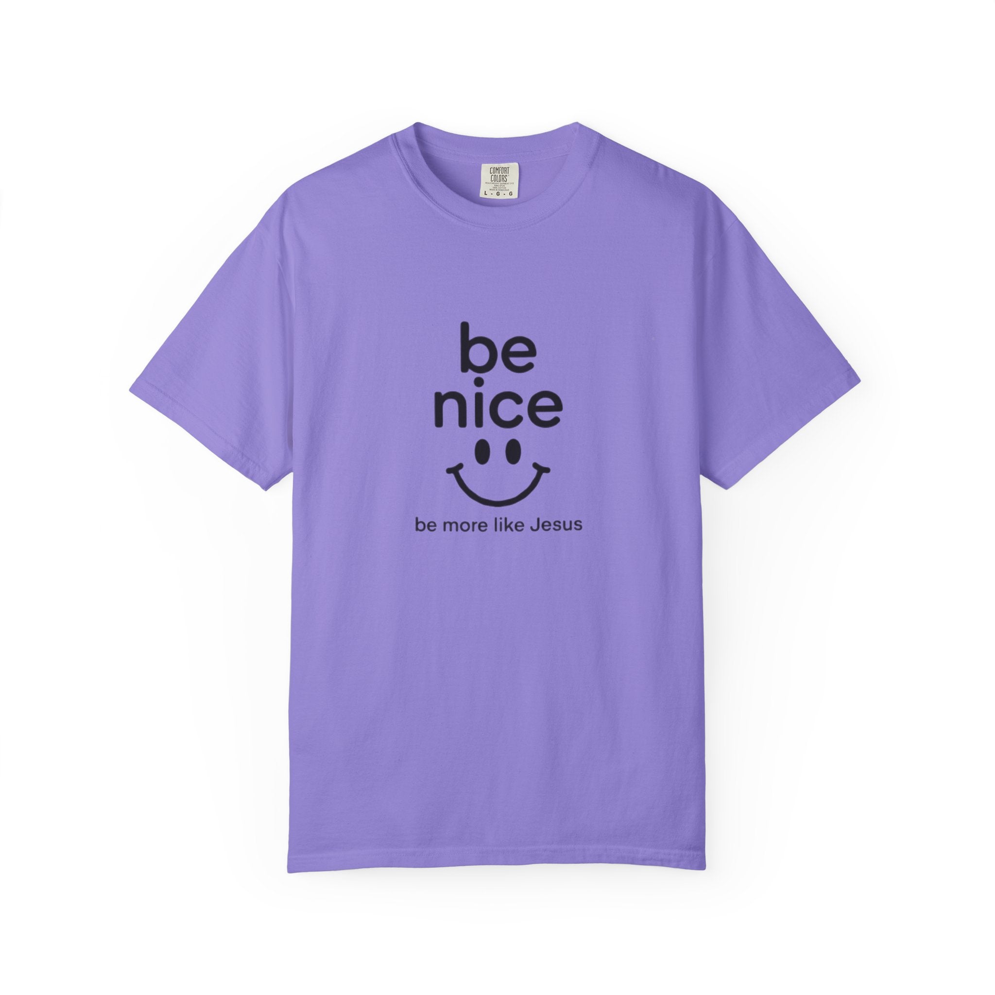 Be Nice Smiley T-Shirt — "be more like Jesus" Christian Tee