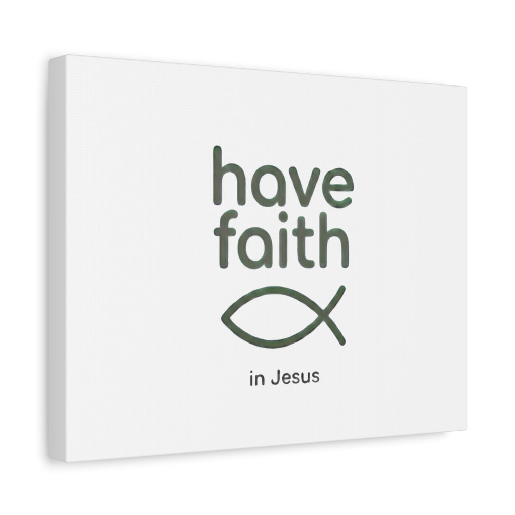 Have Faith in Jesus - Minimal Fish Canvas