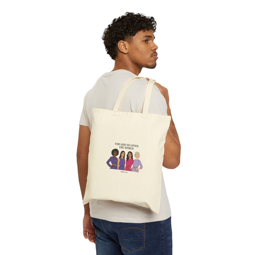 For God so Loved the World Tote | Typography, Equality Design